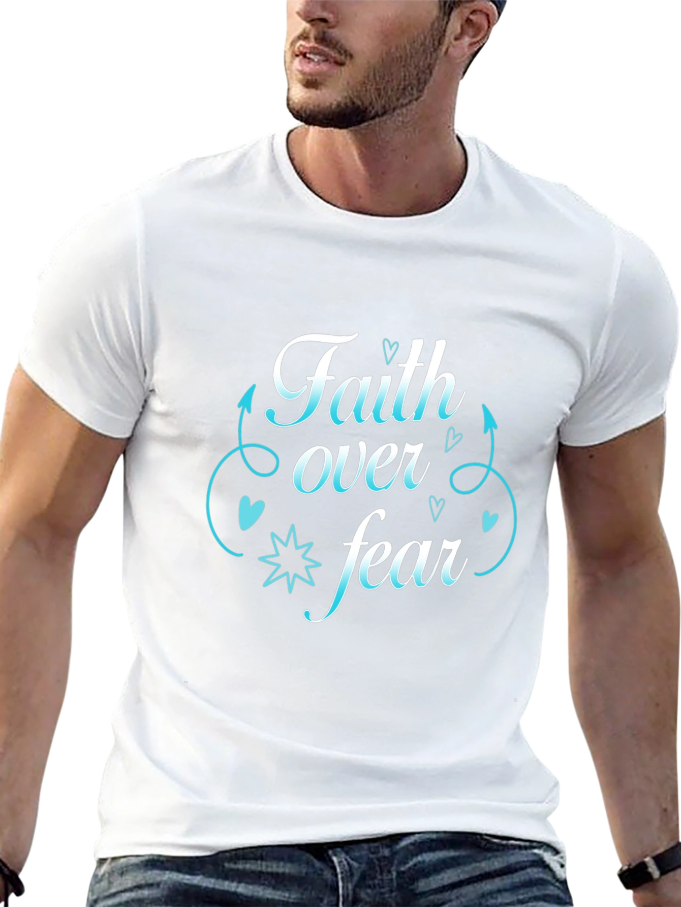 Faith Over Fear Black T-Shirt