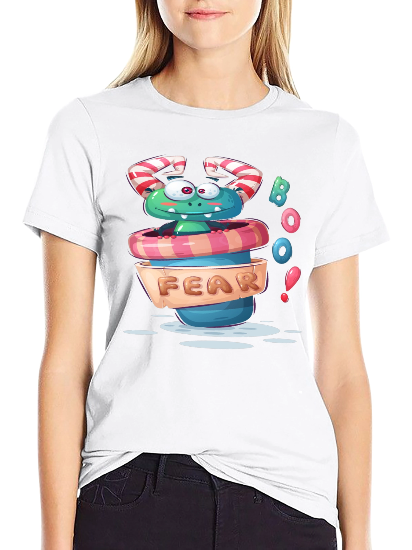 Boo Fear Monster Graphic T-Shirt