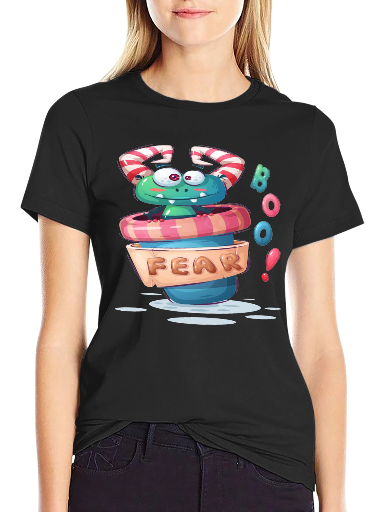 Boo Fear Monster Graphic T-Shirt