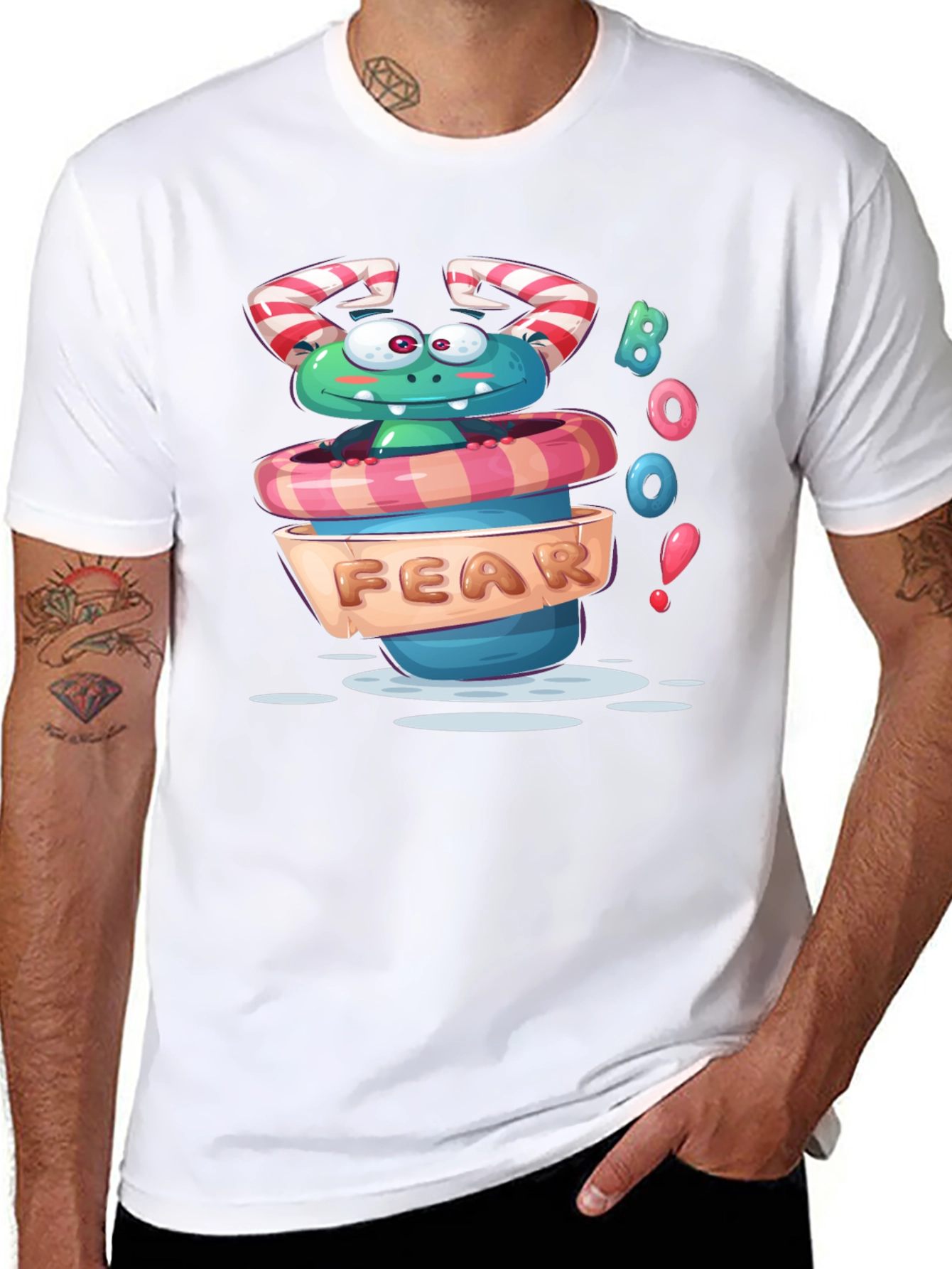 Boo Fear Monster Graphic T-Shirt