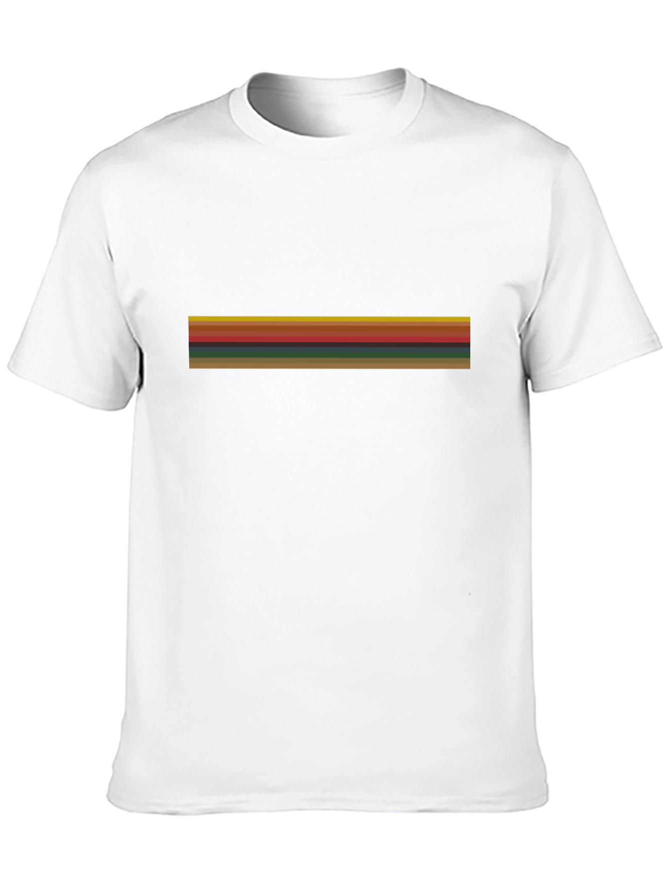 Striped Graphic Black T-Shirt