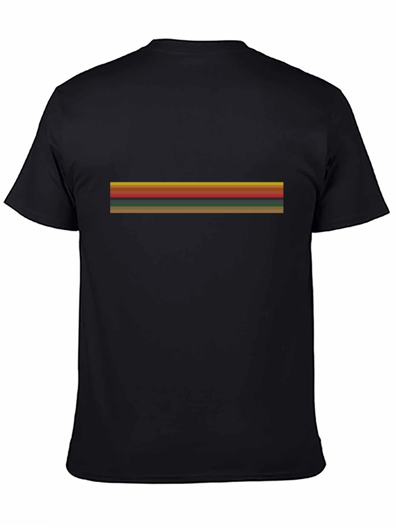 Striped Graphic Black T-Shirt