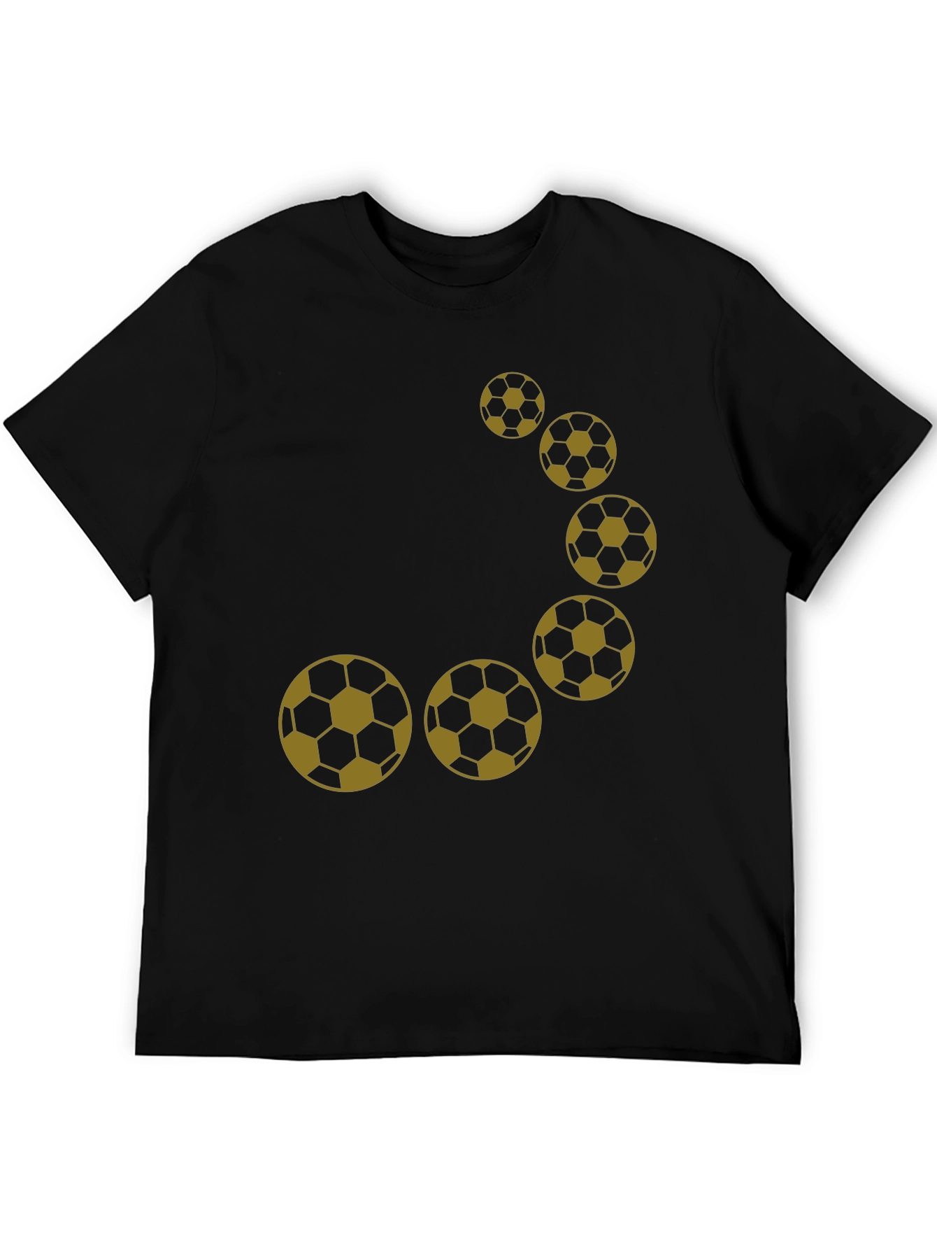 Soccer Ball Graphic Tee - Black