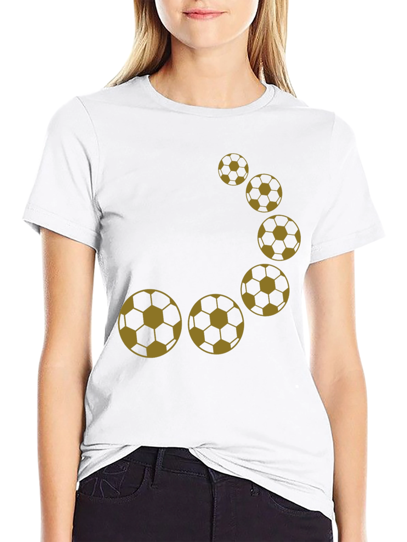 Soccer Ball Graphic Tee - Black