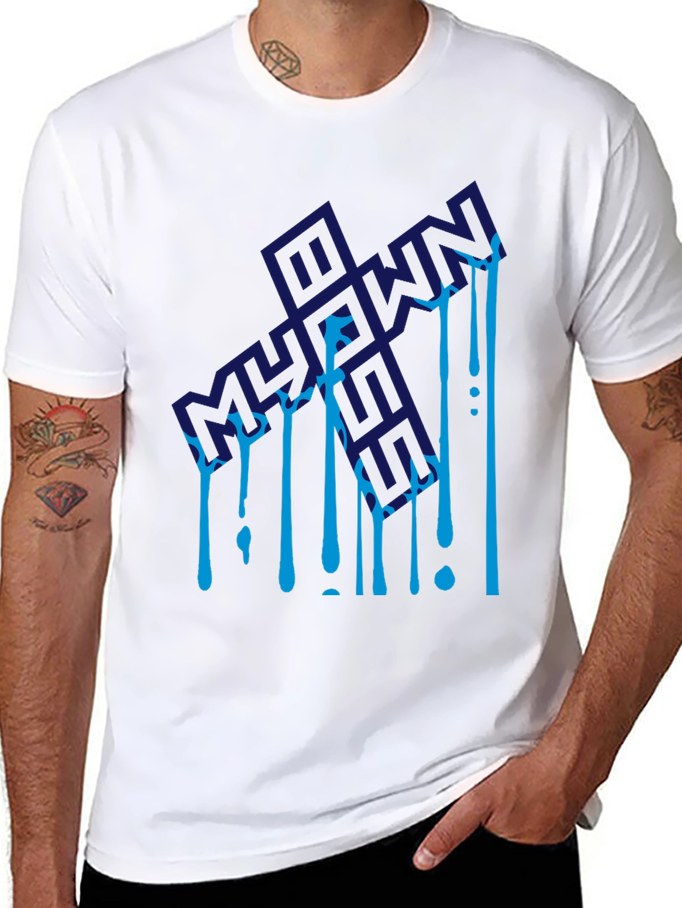 Mens Black Graphic Tee - Bold Design