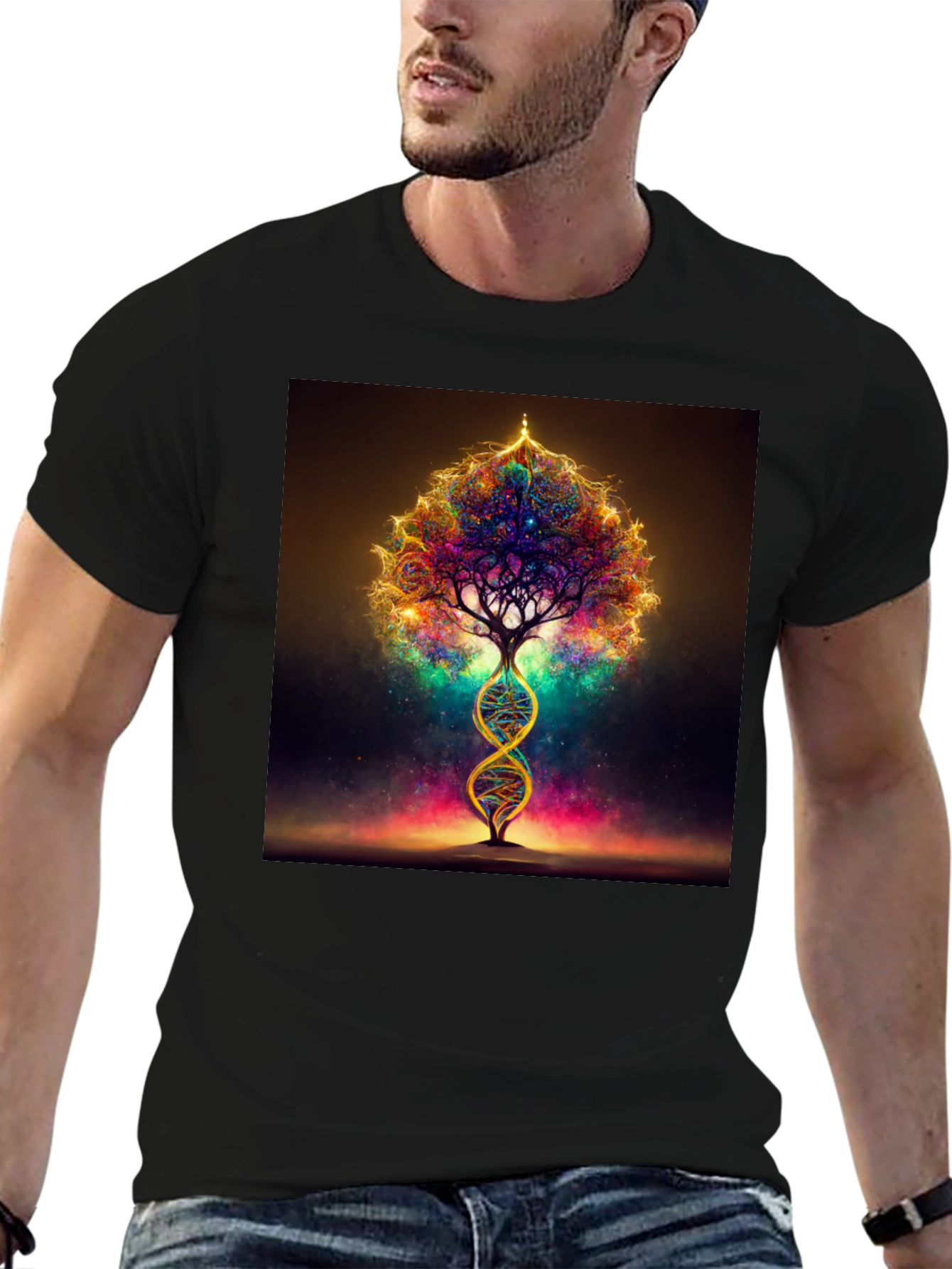 DNA Tree of Life Black T-Shirt