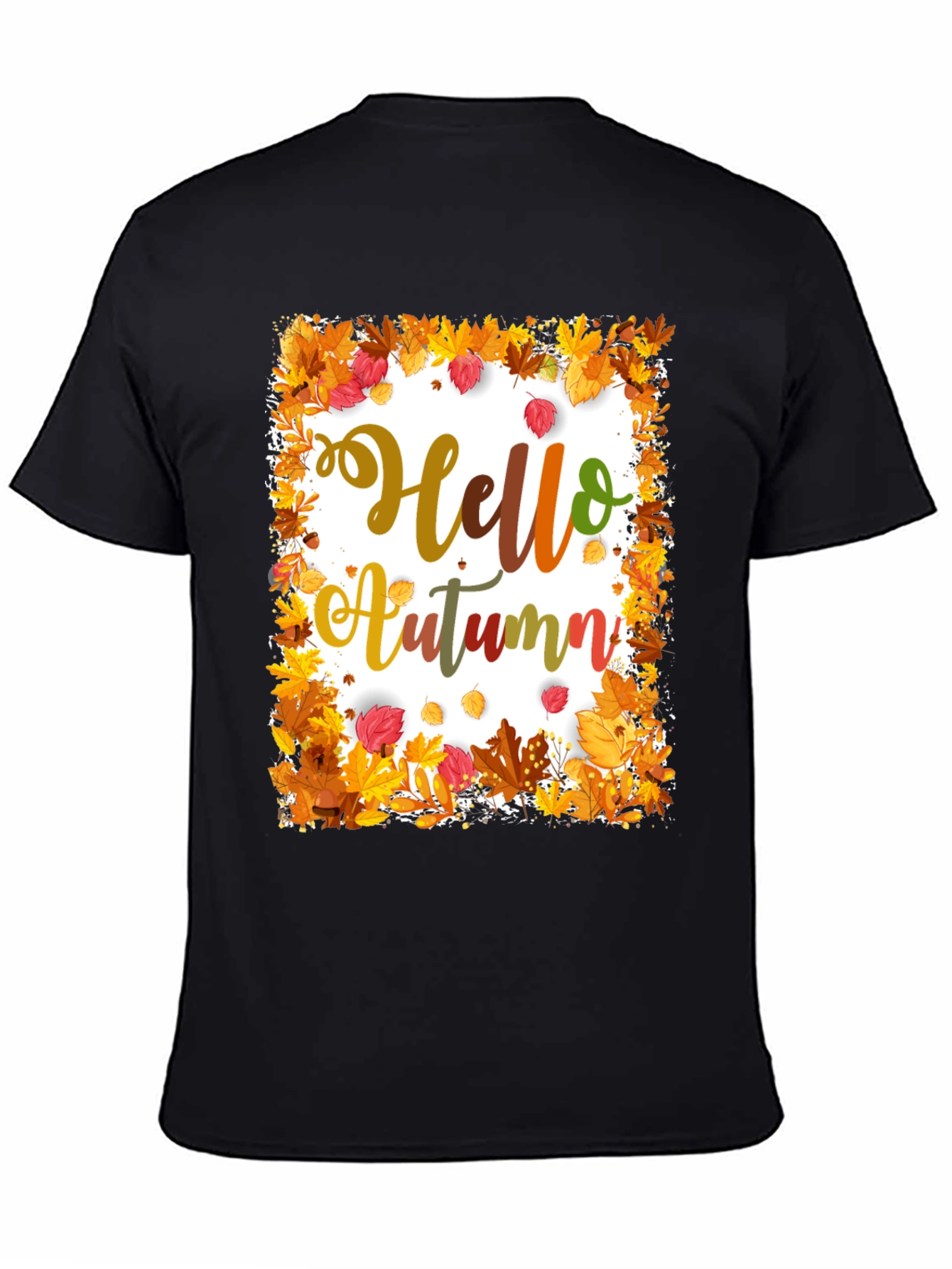 Hello Autumn Graphic T-Shirt - Fall Season Apparel