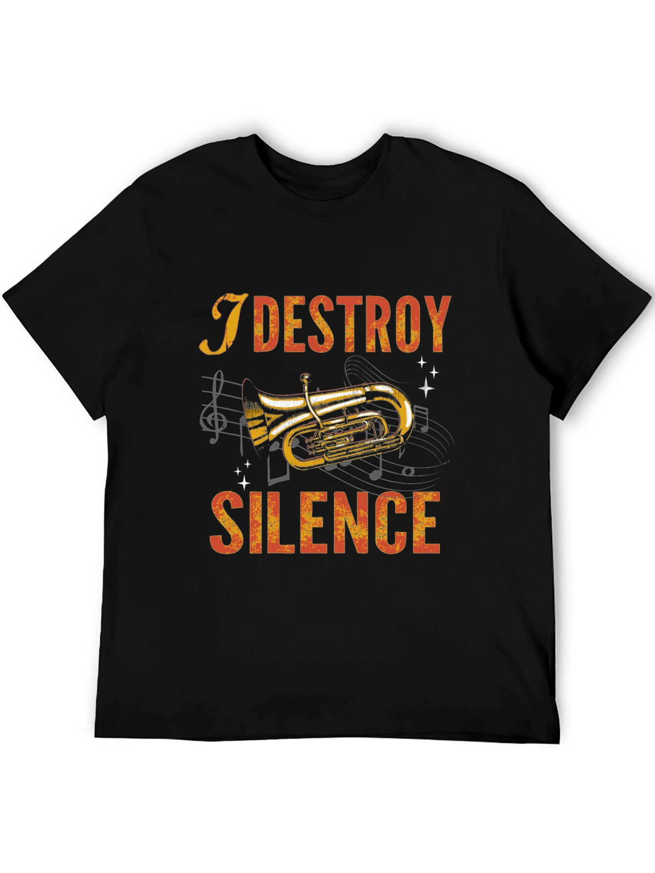 I Destroy Silence Tuba Player Graphic Tee
