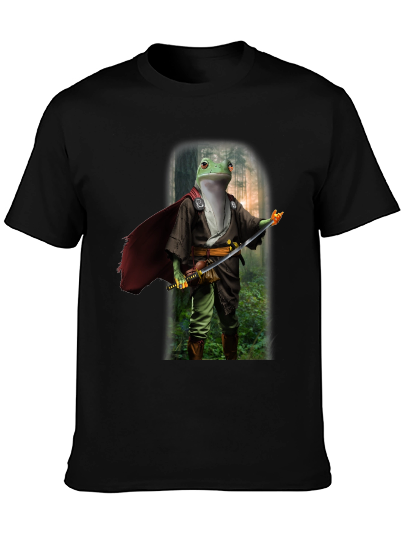 Frog Samurai T-Shirt - Cool Graphic Tee