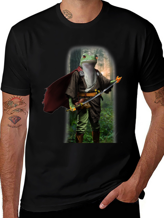 Frog Samurai T-Shirt - Cool Graphic Tee