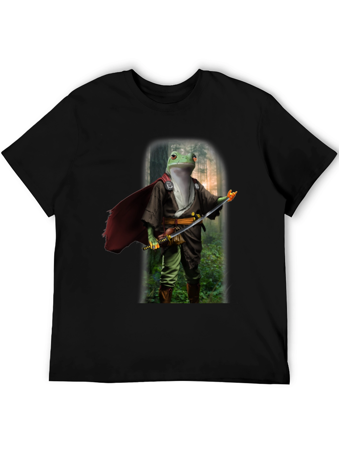 Frog Samurai T-Shirt - Cool Graphic Tee