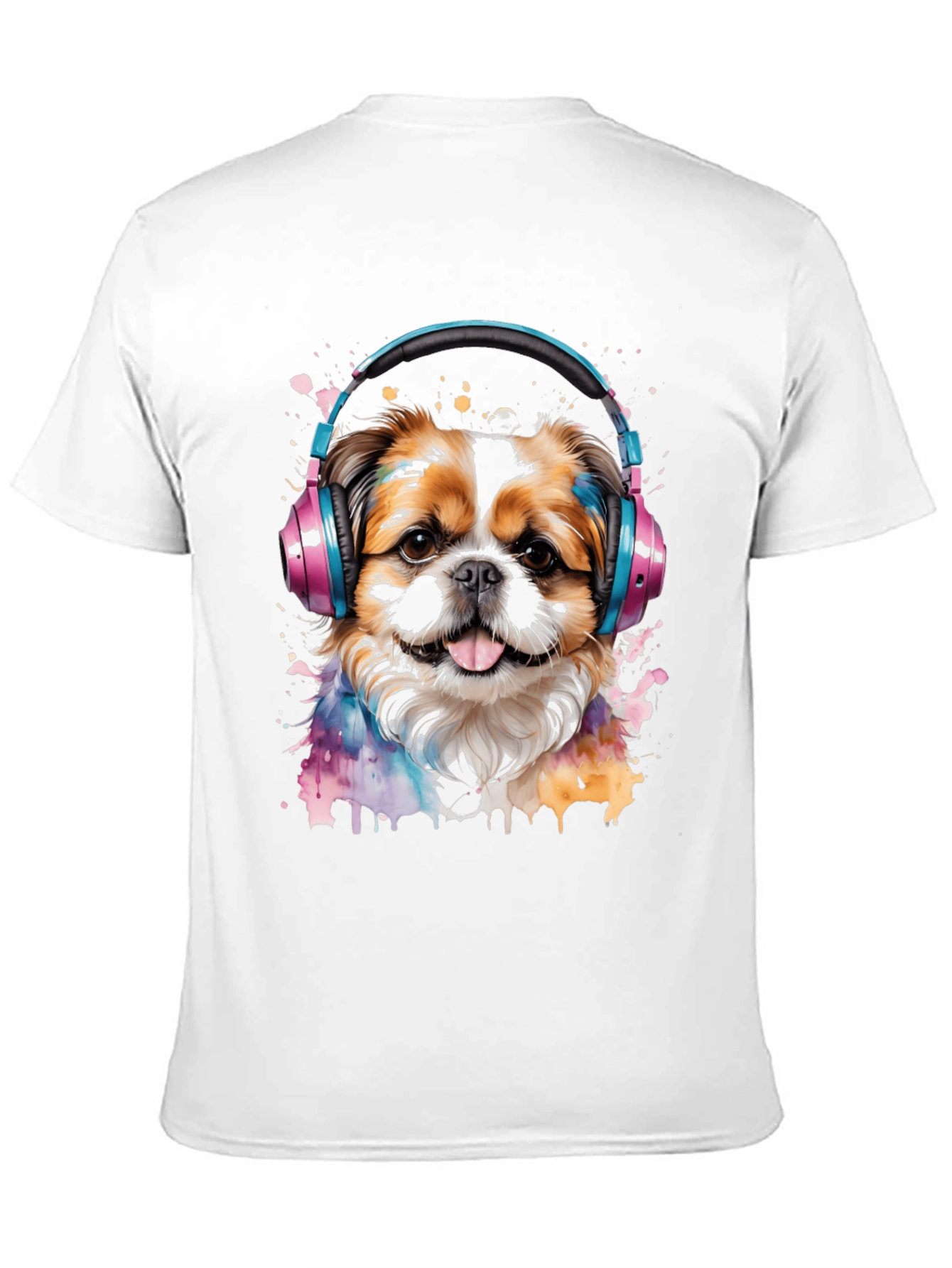 Dog with Headphones Graphic Tee