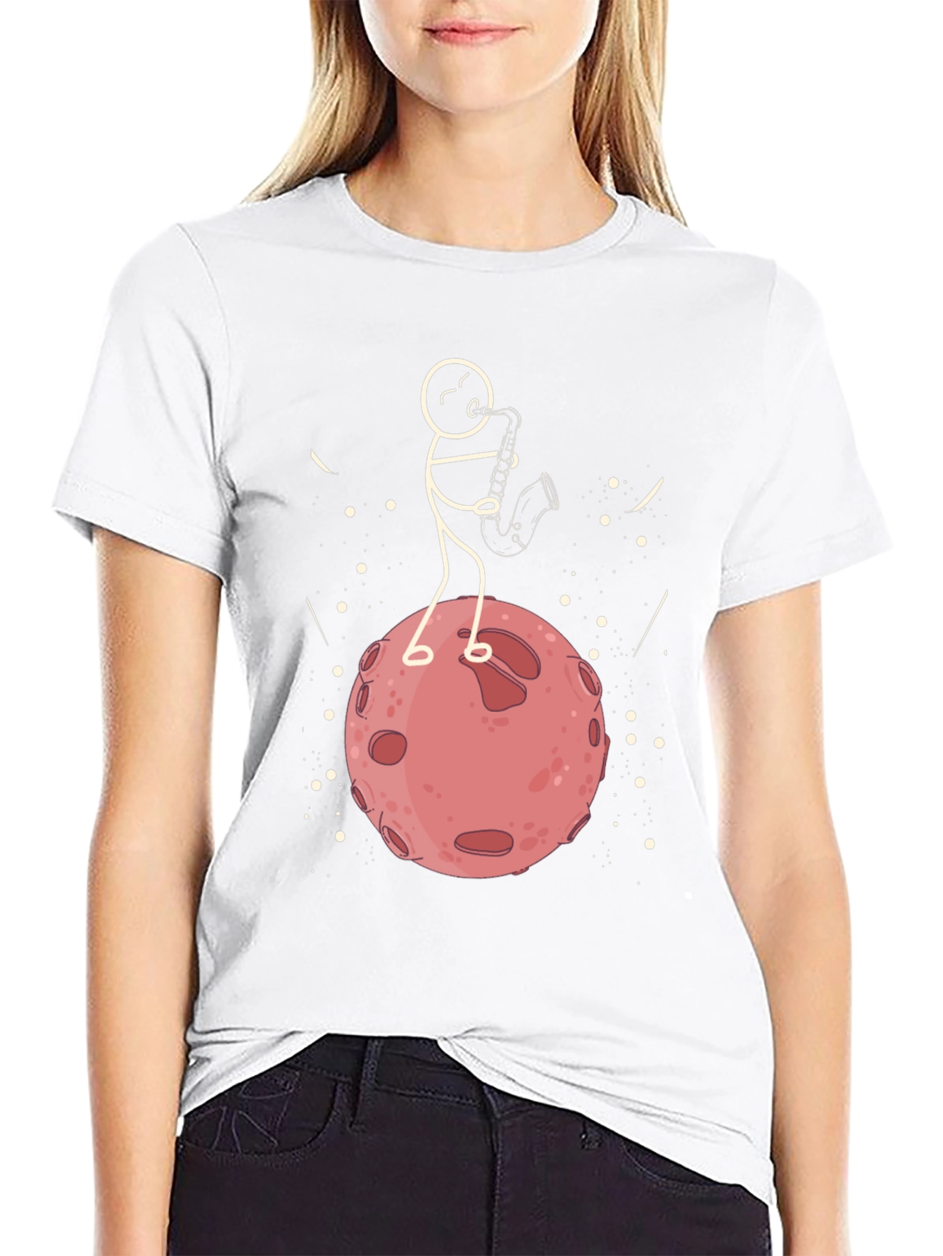 Stick Figure Saxophone Player T-Shirt