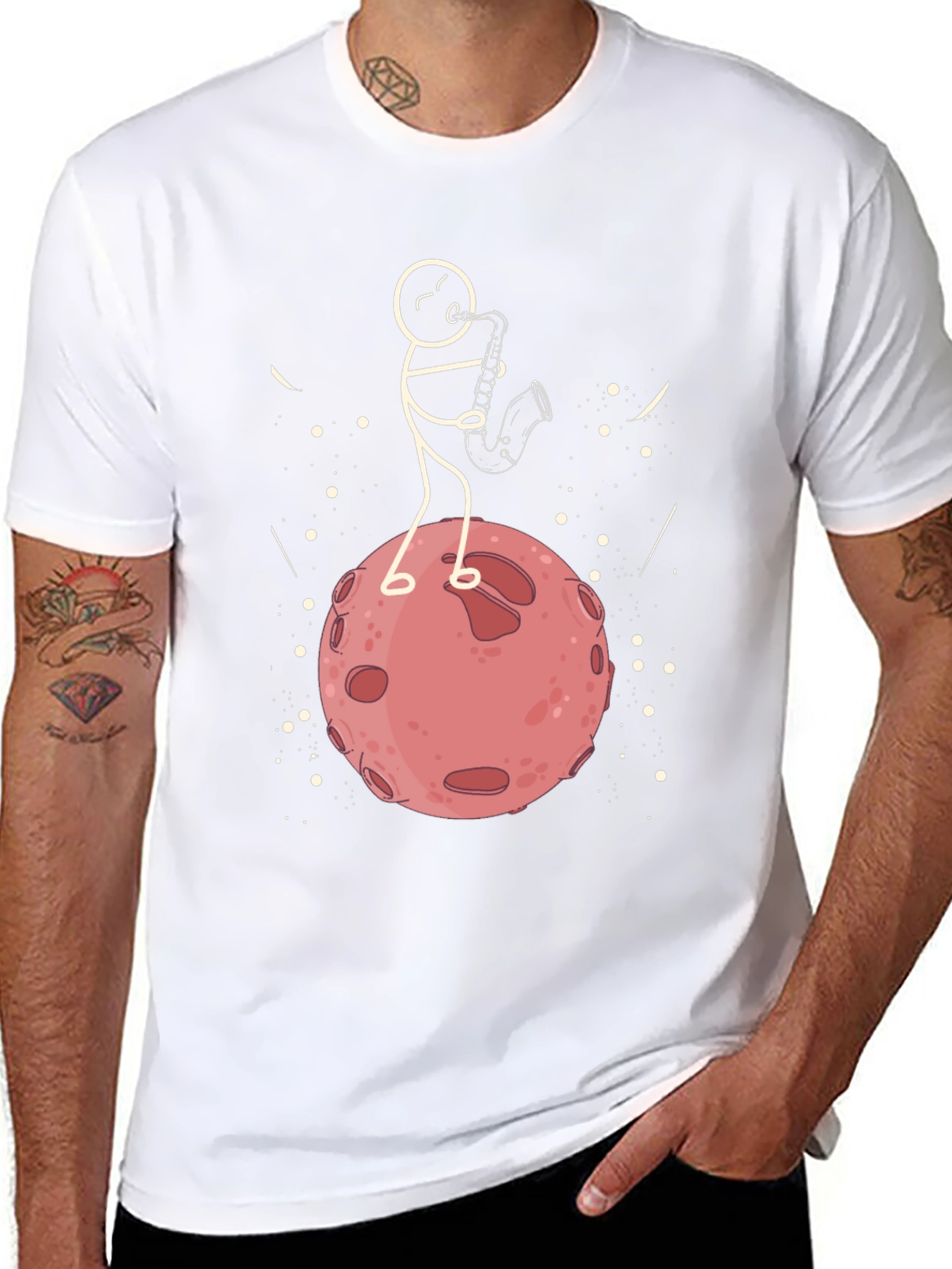 Stick Figure Saxophone Player T-Shirt