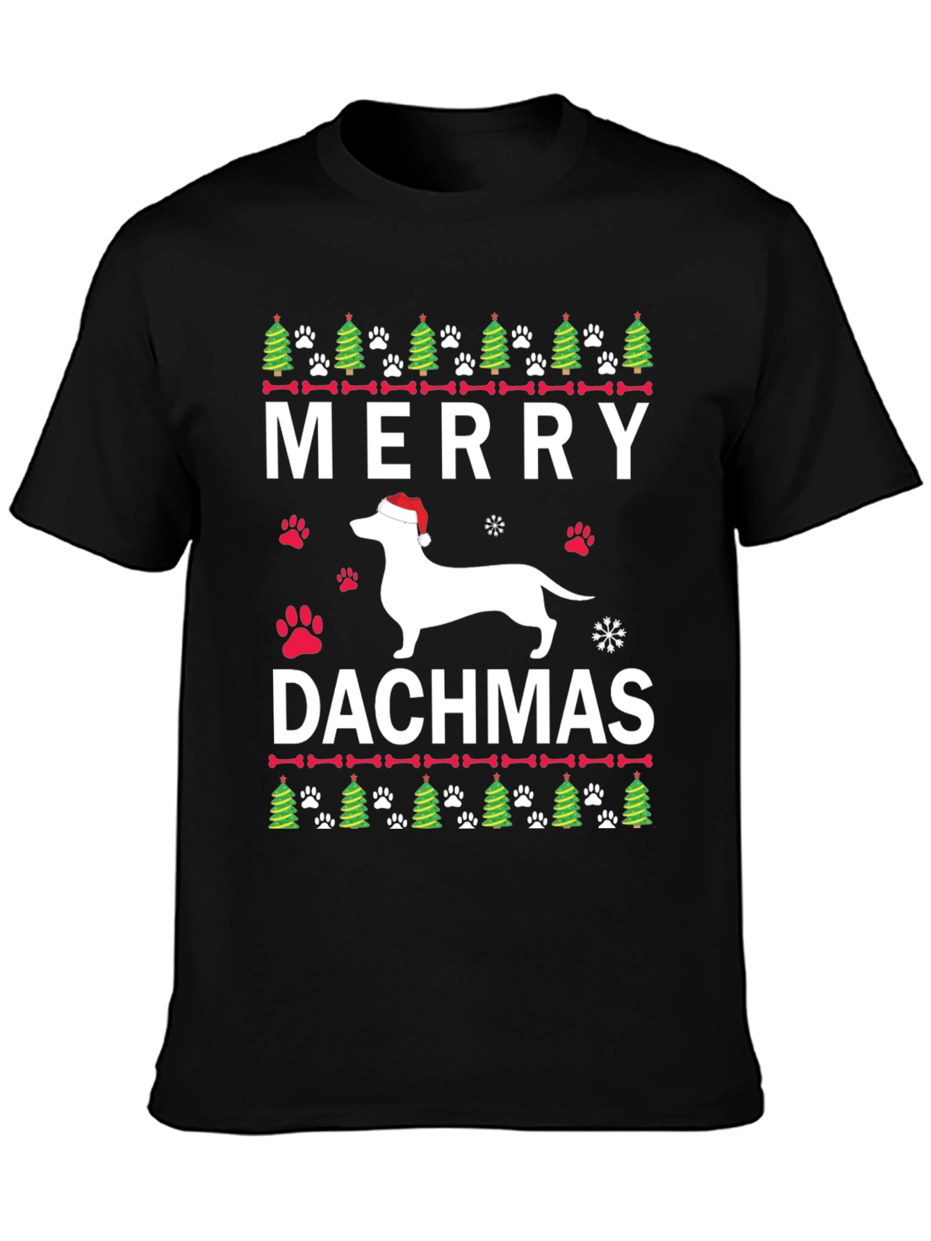 Merry Dachsmas Dachshund Christmas T-Shirt