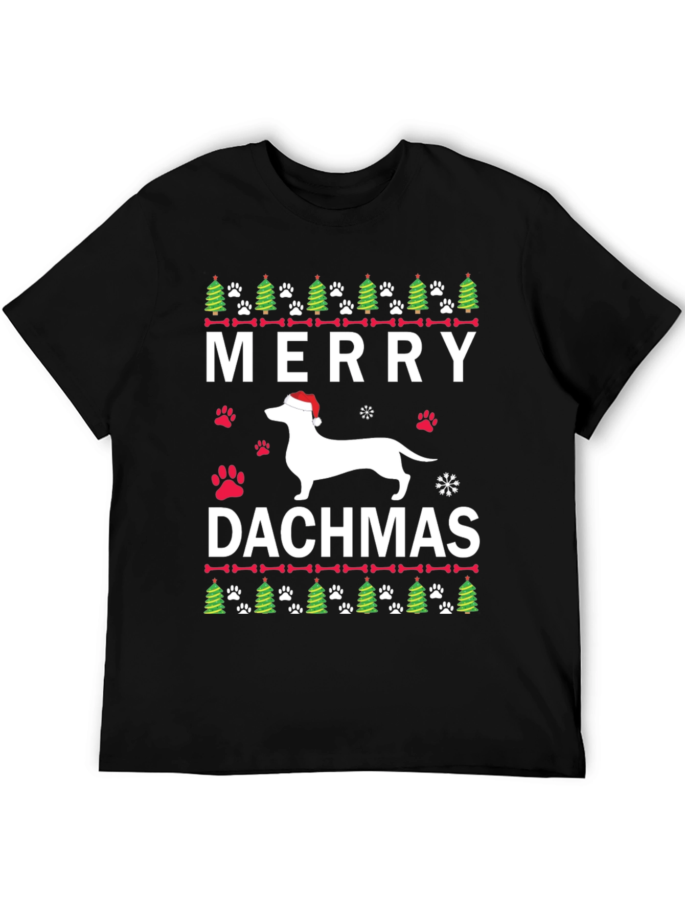 Merry Dachsmas Dachshund Christmas T-Shirt