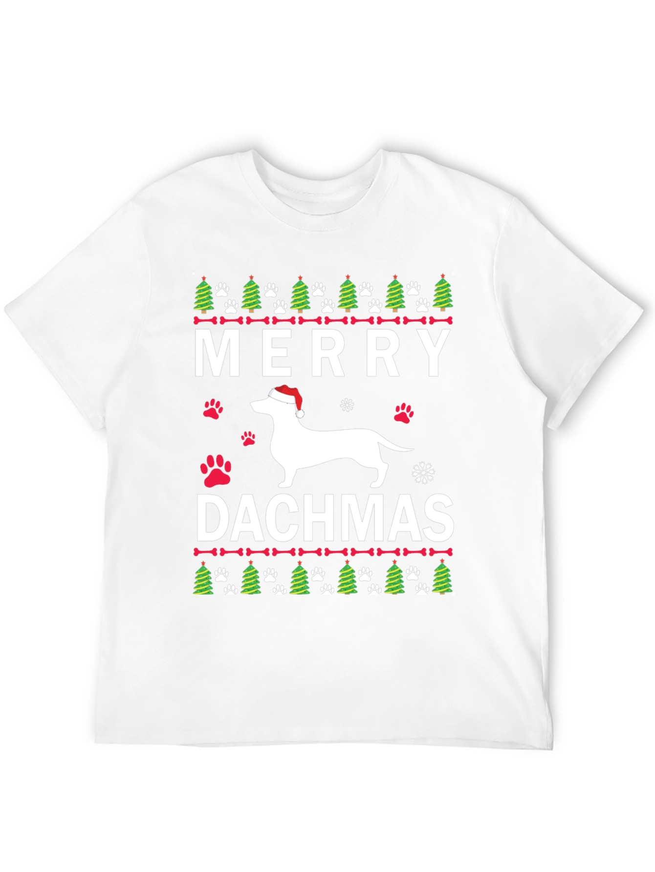 Merry Dachsmas Dachshund Christmas T-Shirt