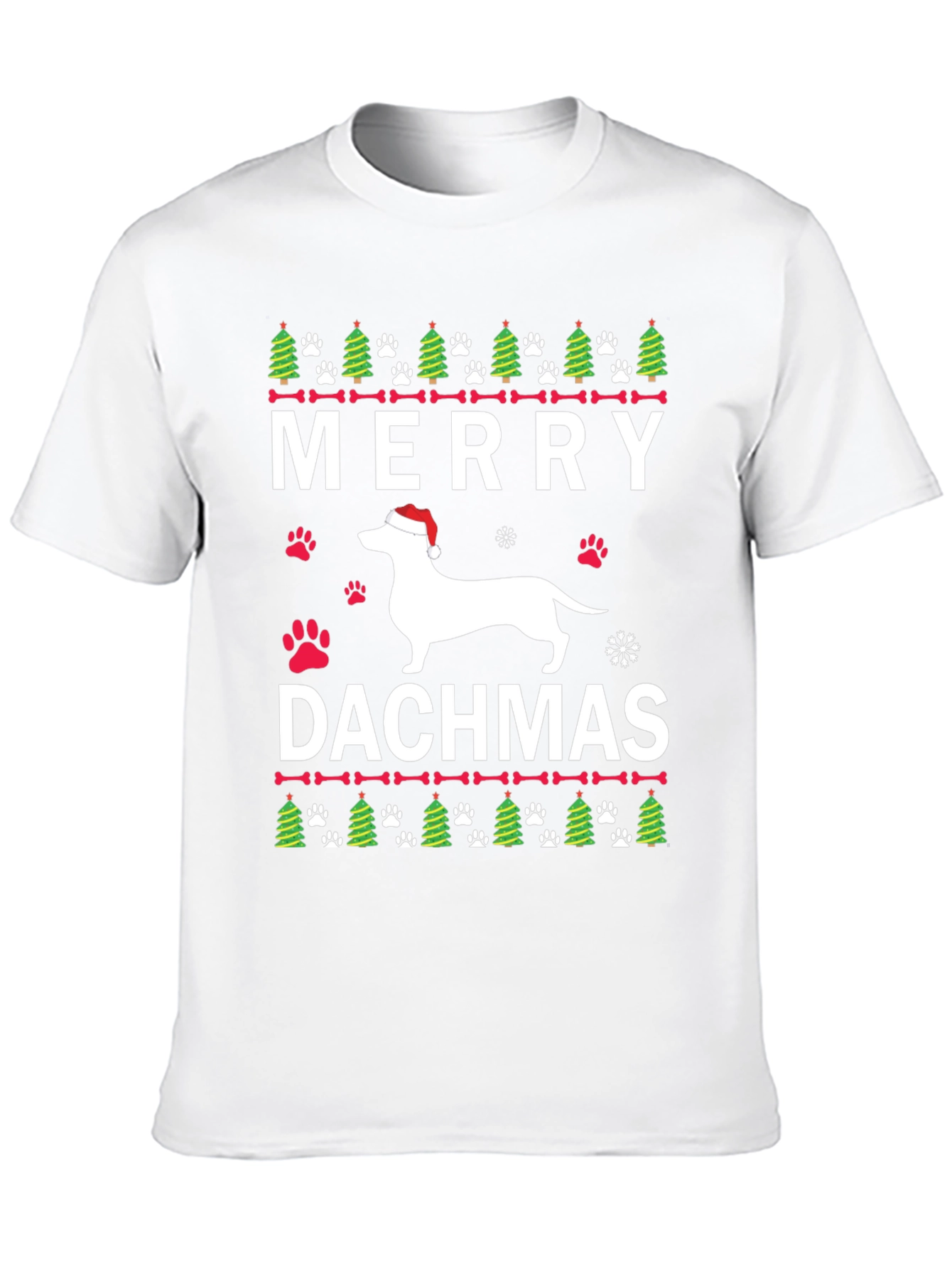 Merry Dachsmas Dachshund Christmas T-Shirt