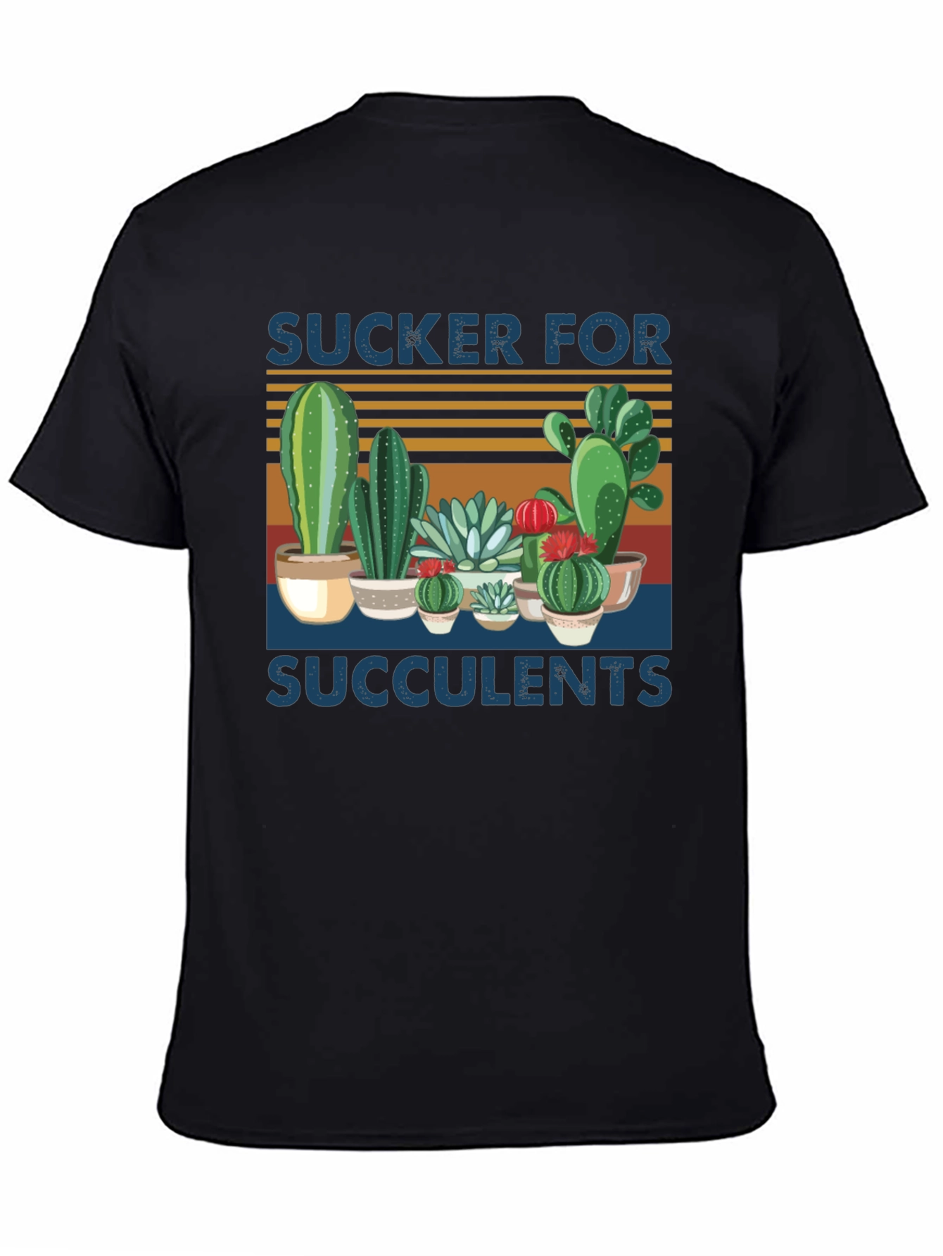 Sucker for Succulents Black Graphic Tee