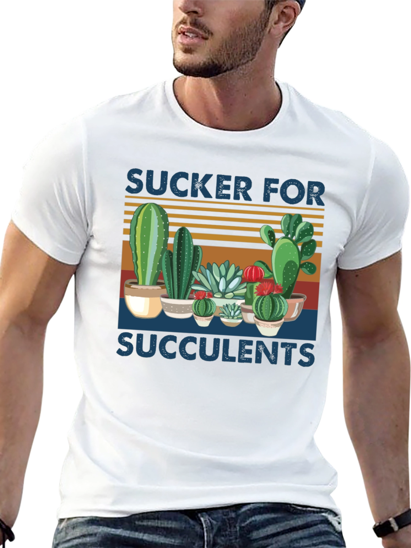 Sucker for Succulents Black Graphic Tee