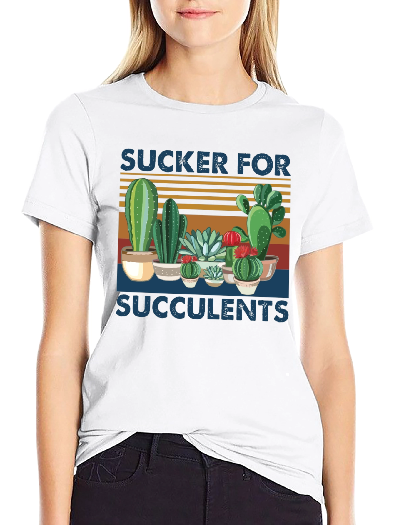 Sucker for Succulents Black Graphic Tee