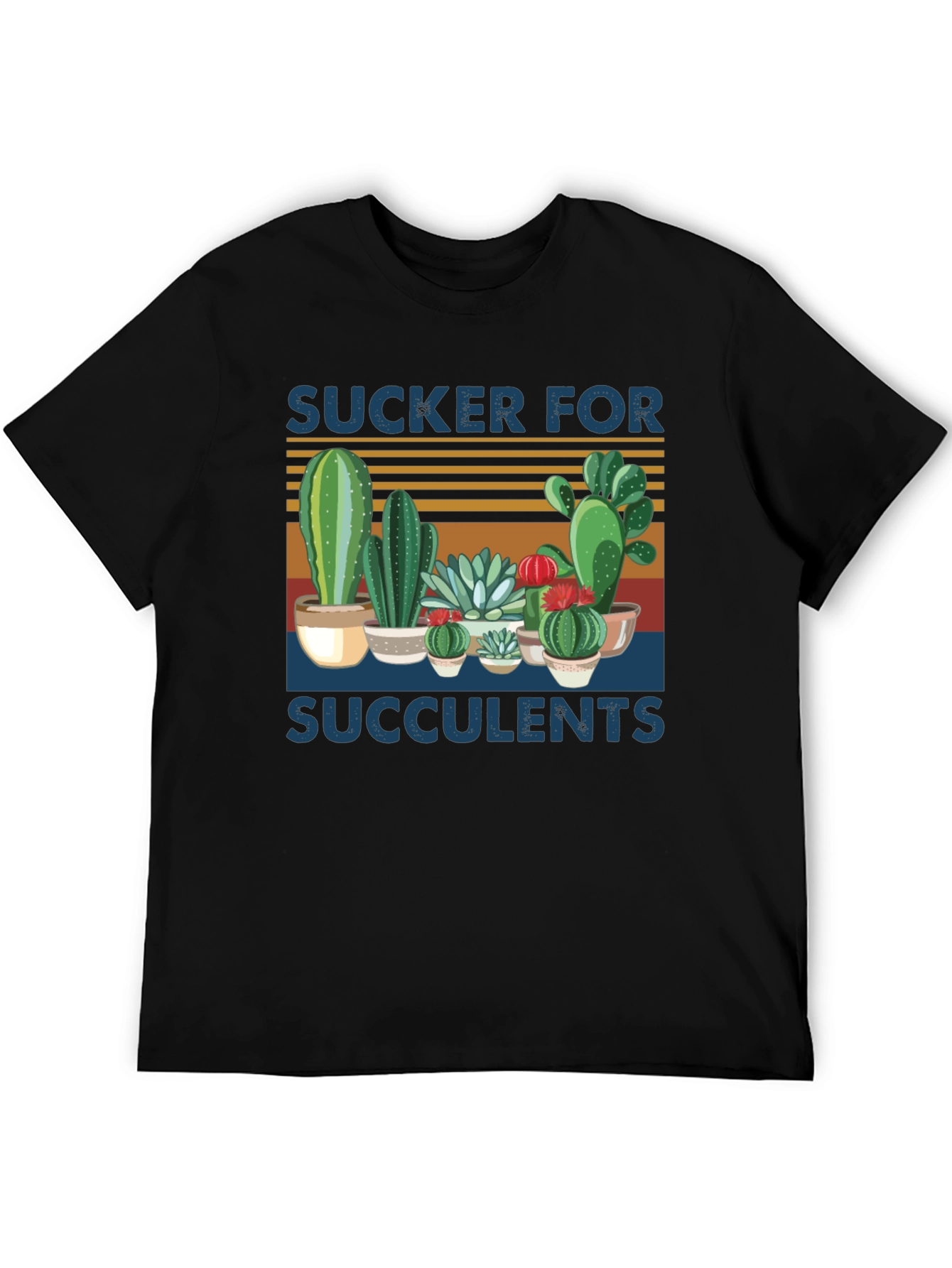 Sucker for Succulents Black Graphic Tee