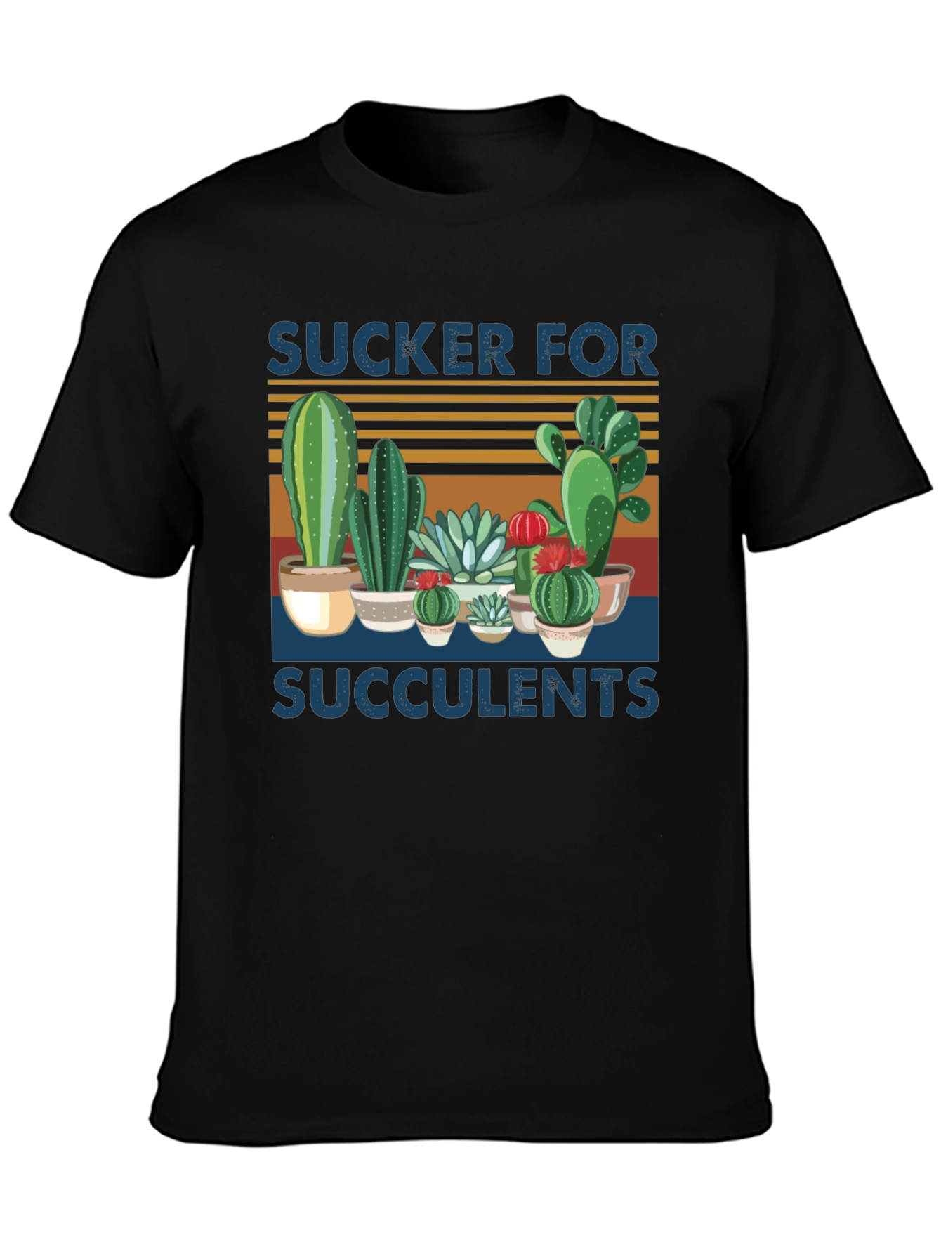 Sucker for Succulents Black Graphic Tee
