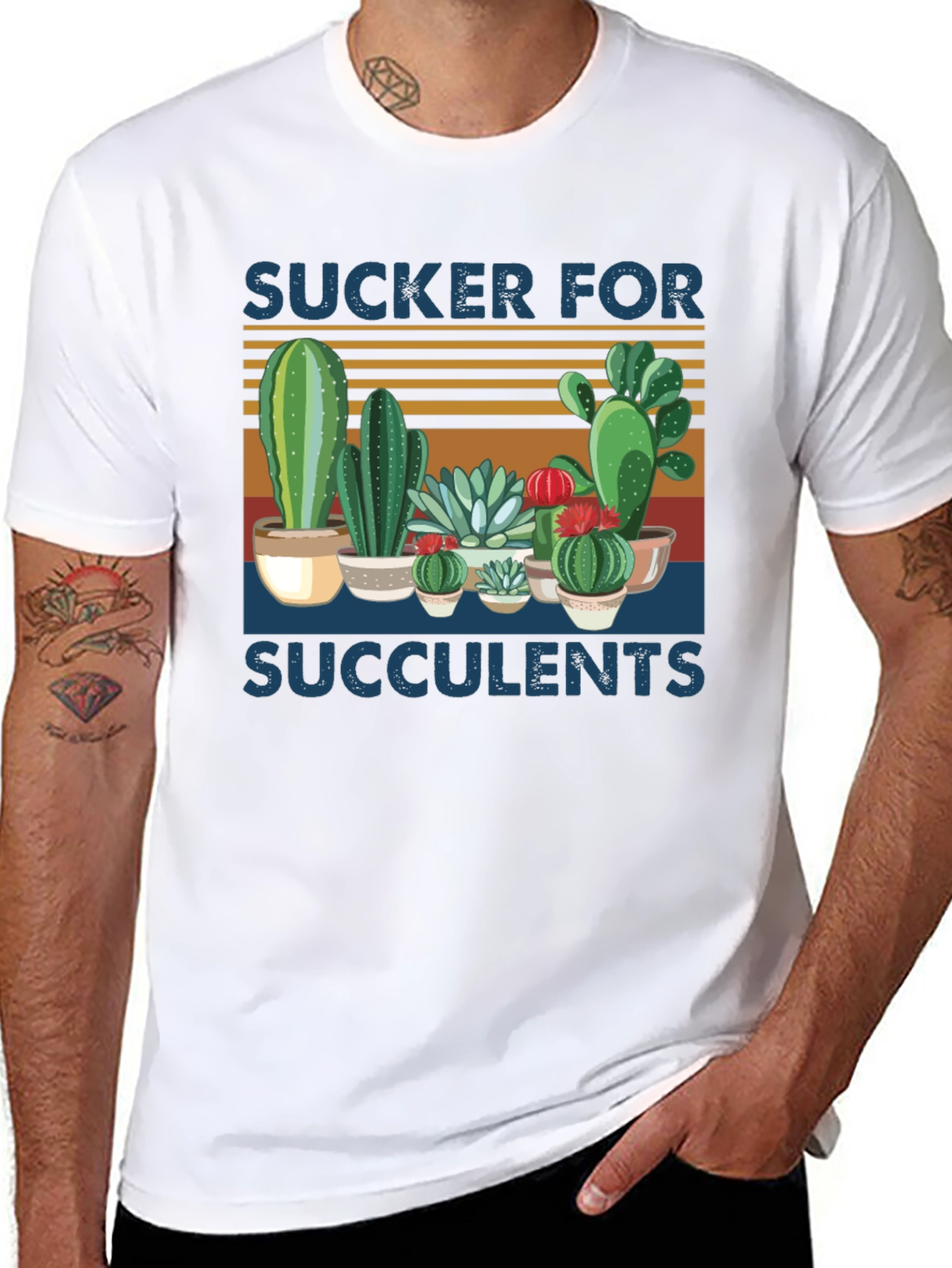 Sucker for Succulents Black Graphic Tee