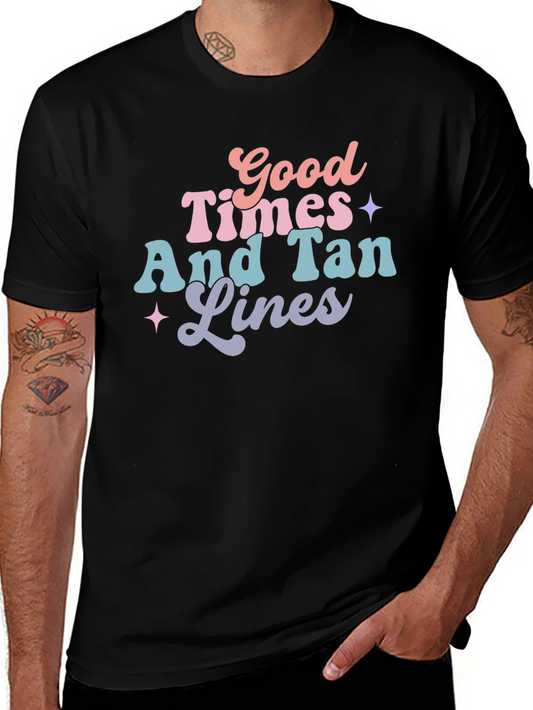Good Times & Tan Lines Graphic Tee - Black