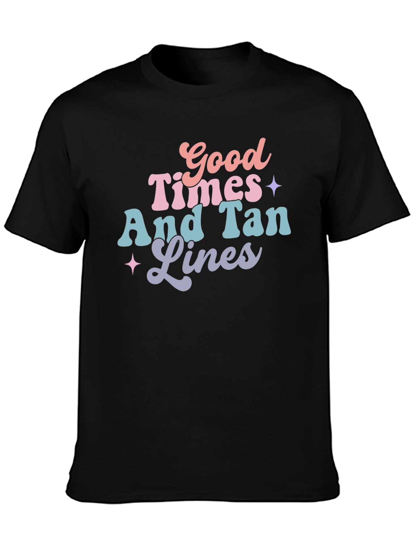 Good Times & Tan Lines Graphic Tee - Black