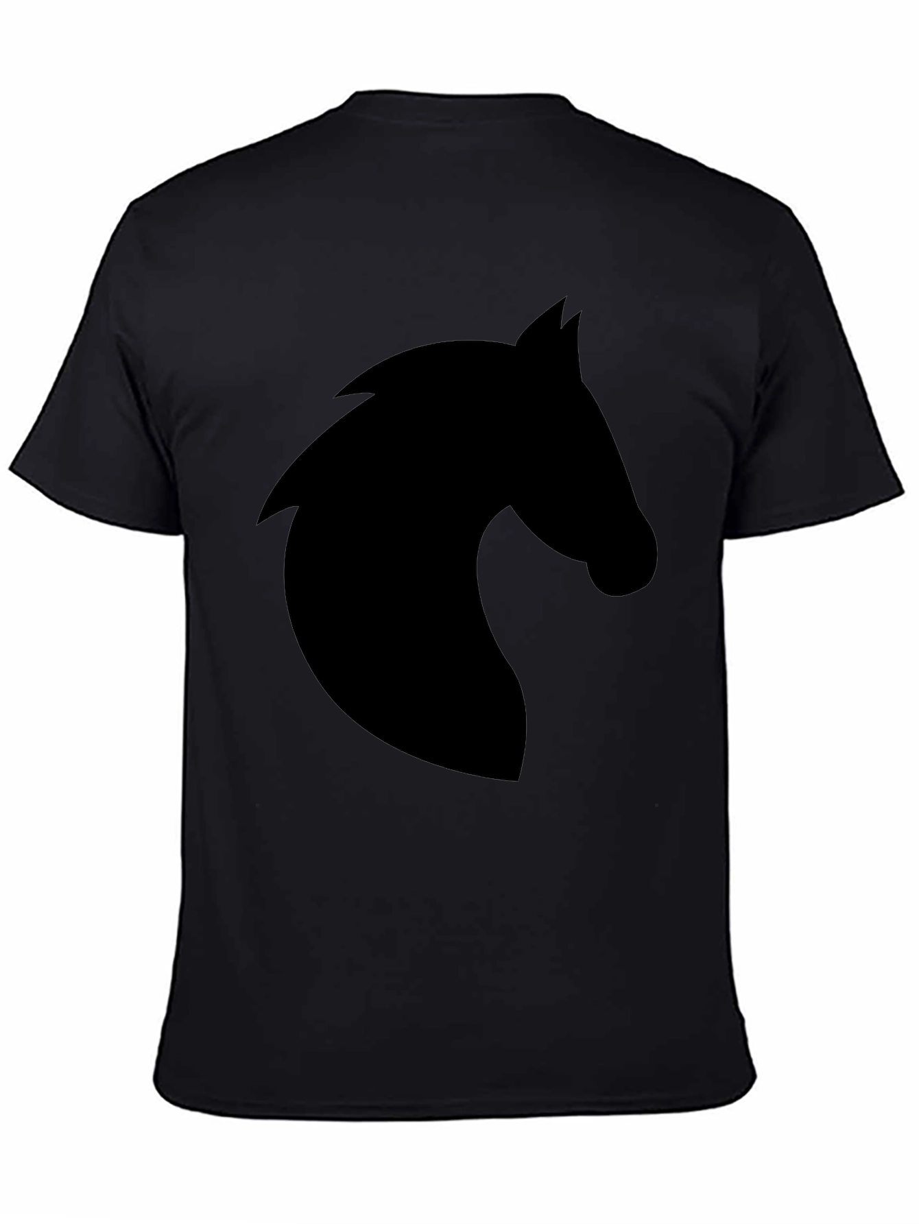 Mens Black Horse Silhouette Graphic Tee