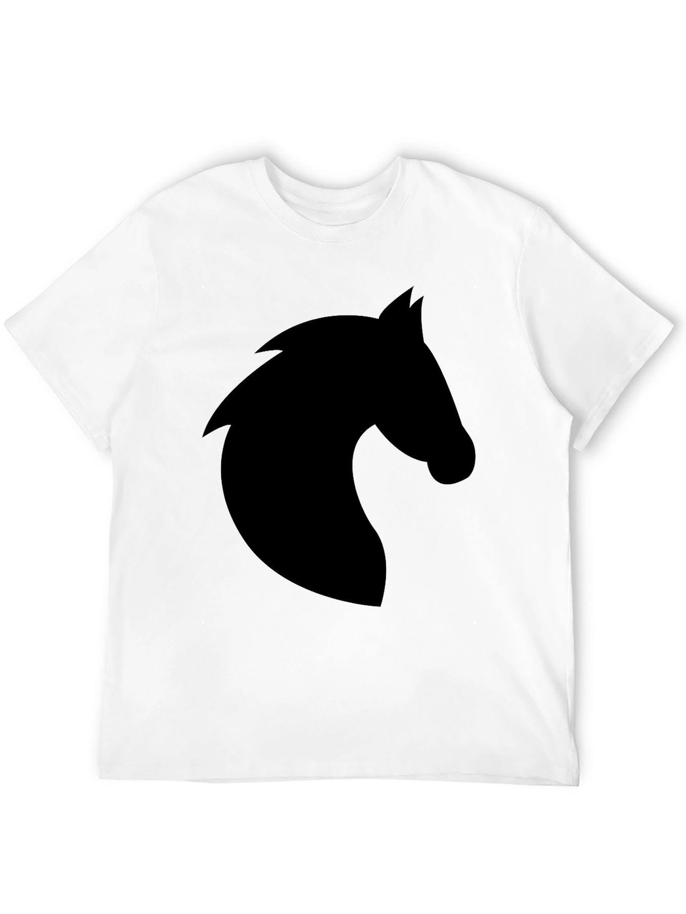 Mens Black Horse Silhouette Graphic Tee