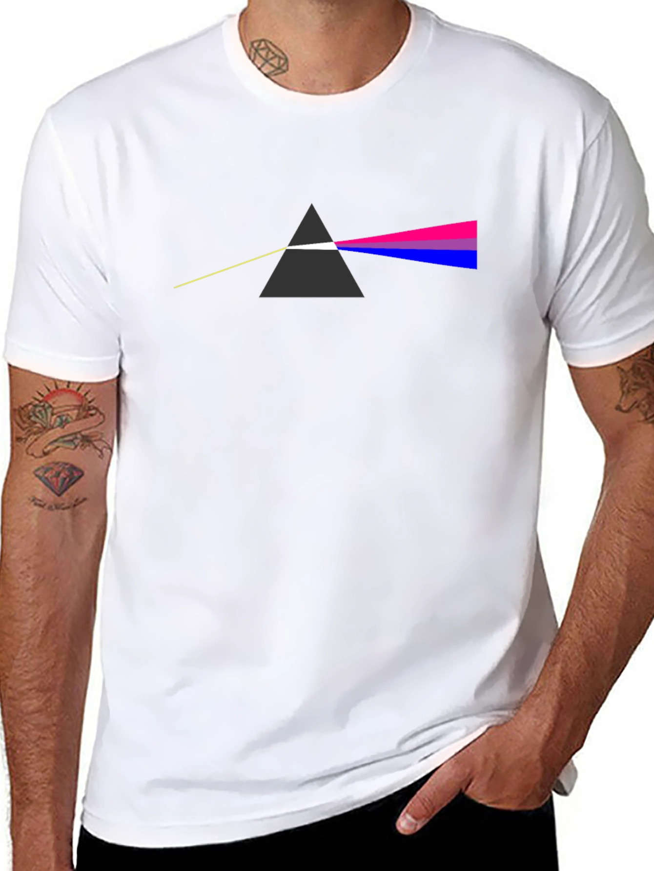 Bisexual Pride Rainbow T-Shirt Dark Side