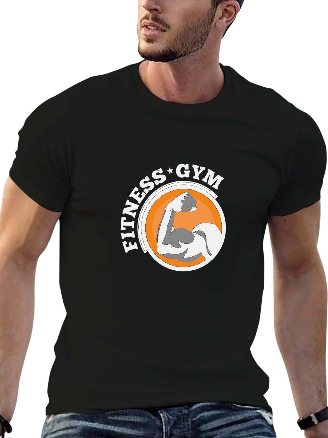 Fitness Gym Black Graphic T-Shirt