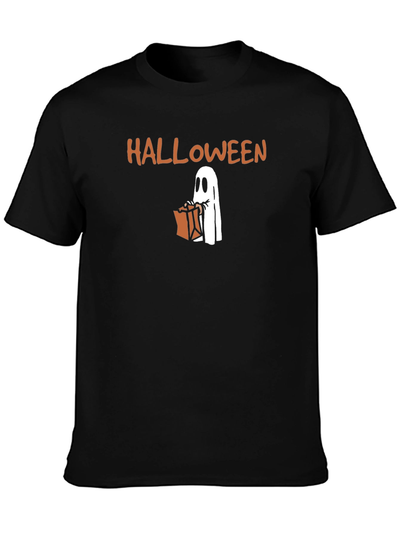 Halloween Ghost Black T-Shirt