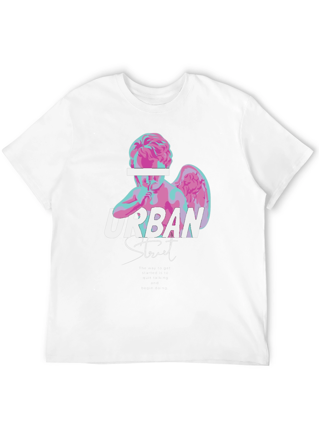 Urban Street Angel Graphic Tee - Black