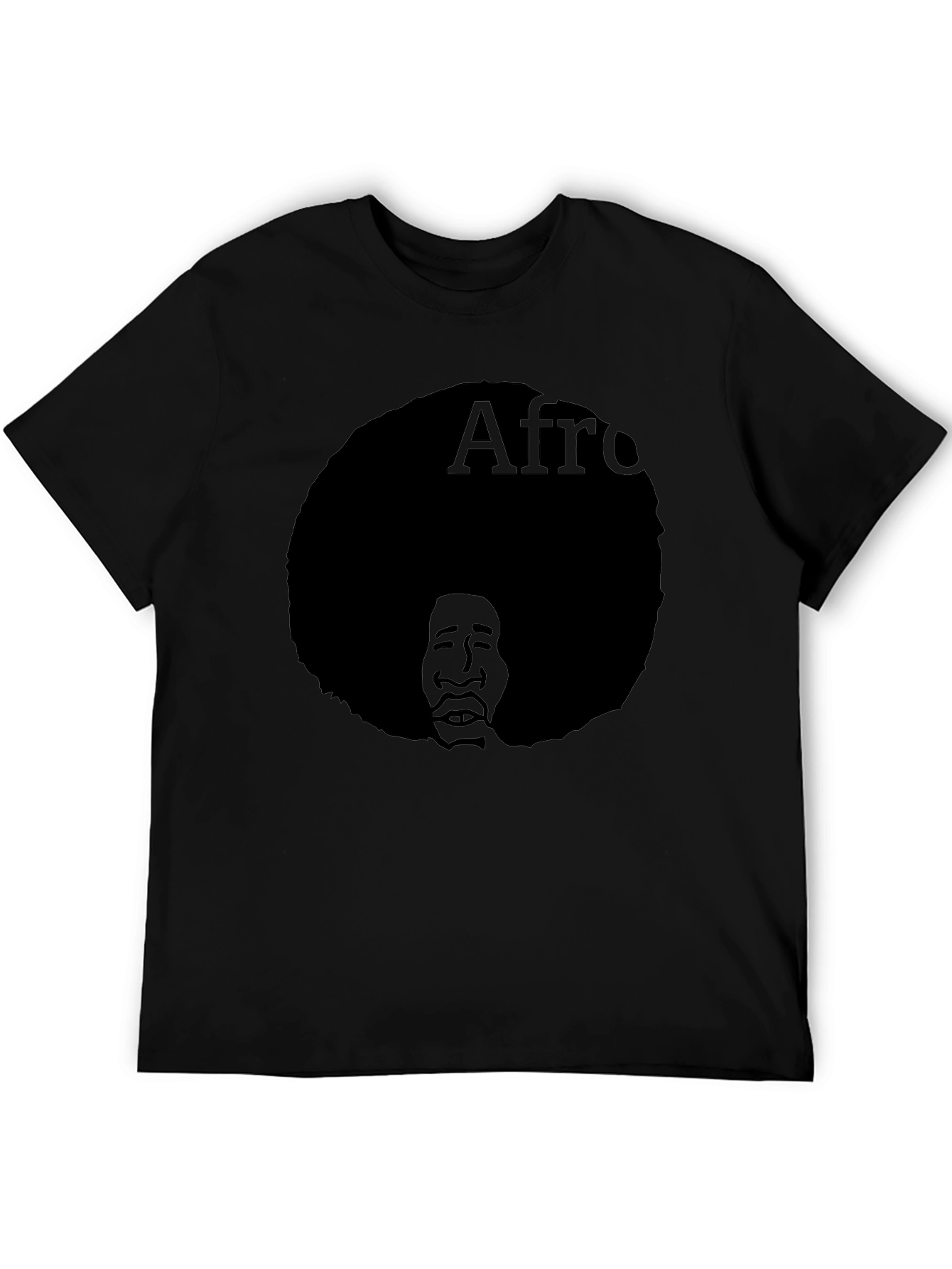 Afro Silhouette Graphic T-Shirt - Classic Black Tee