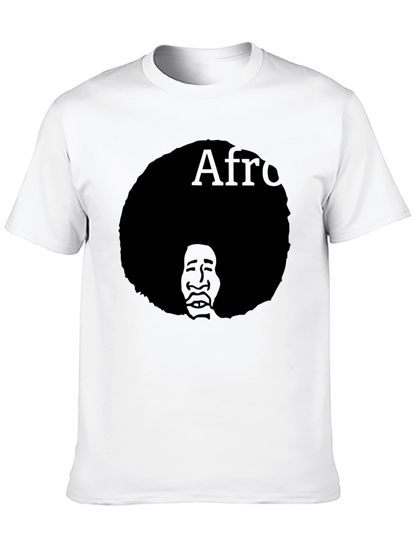 Afro Silhouette Graphic T-Shirt - Classic Black Tee