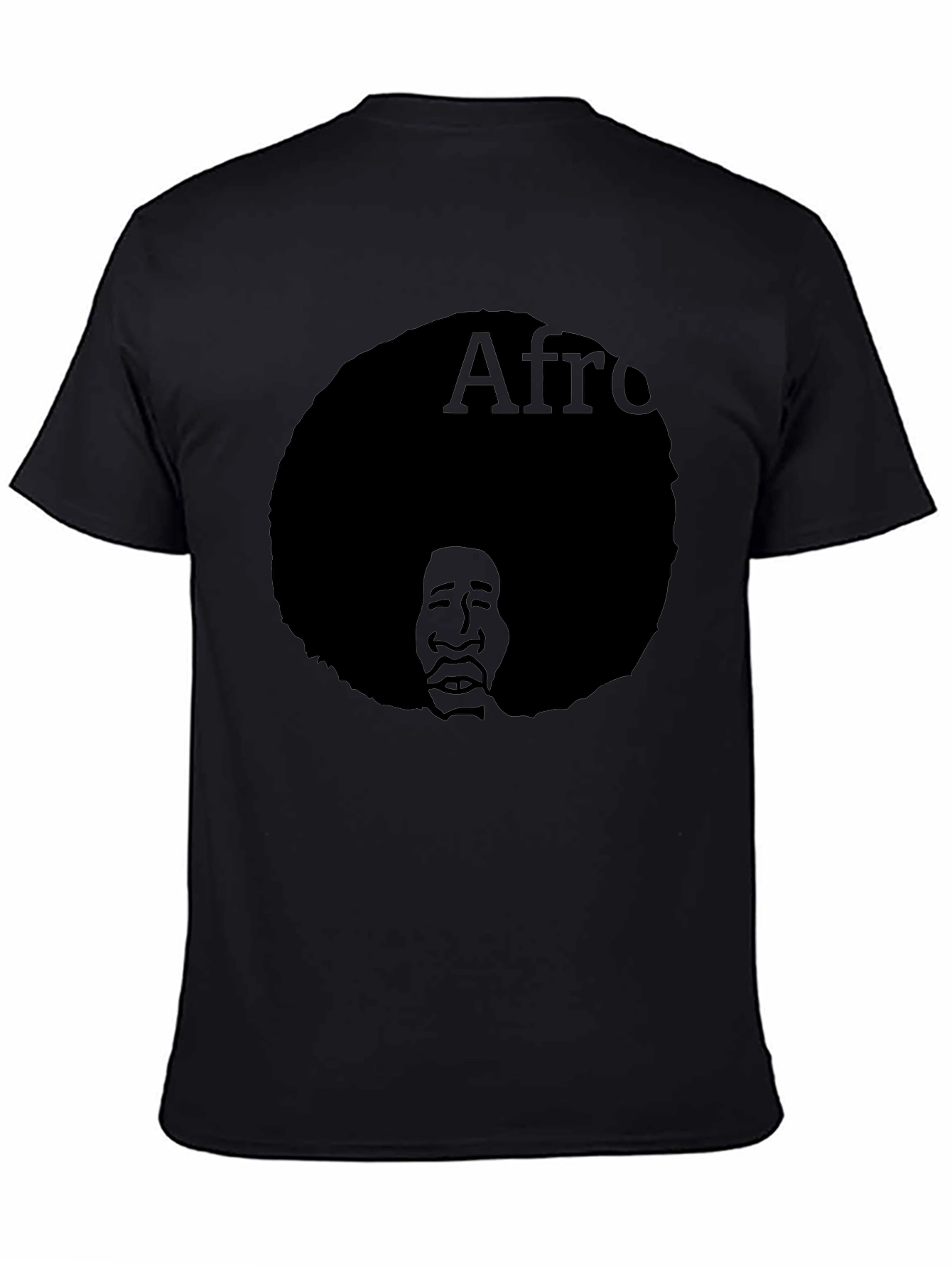 Afro Silhouette Graphic T-Shirt - Classic Black Tee