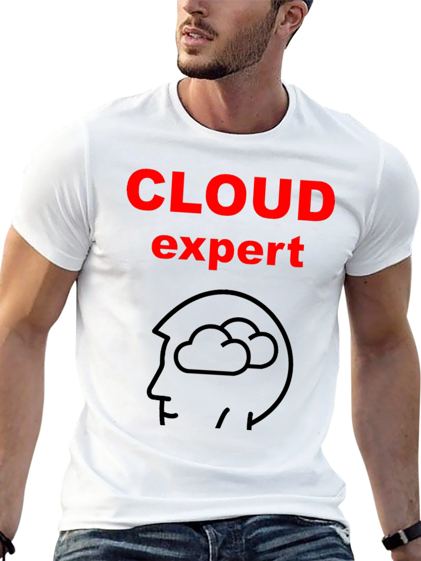 Cloud Expert Graphic Tee - Black Cotton T-Shirt