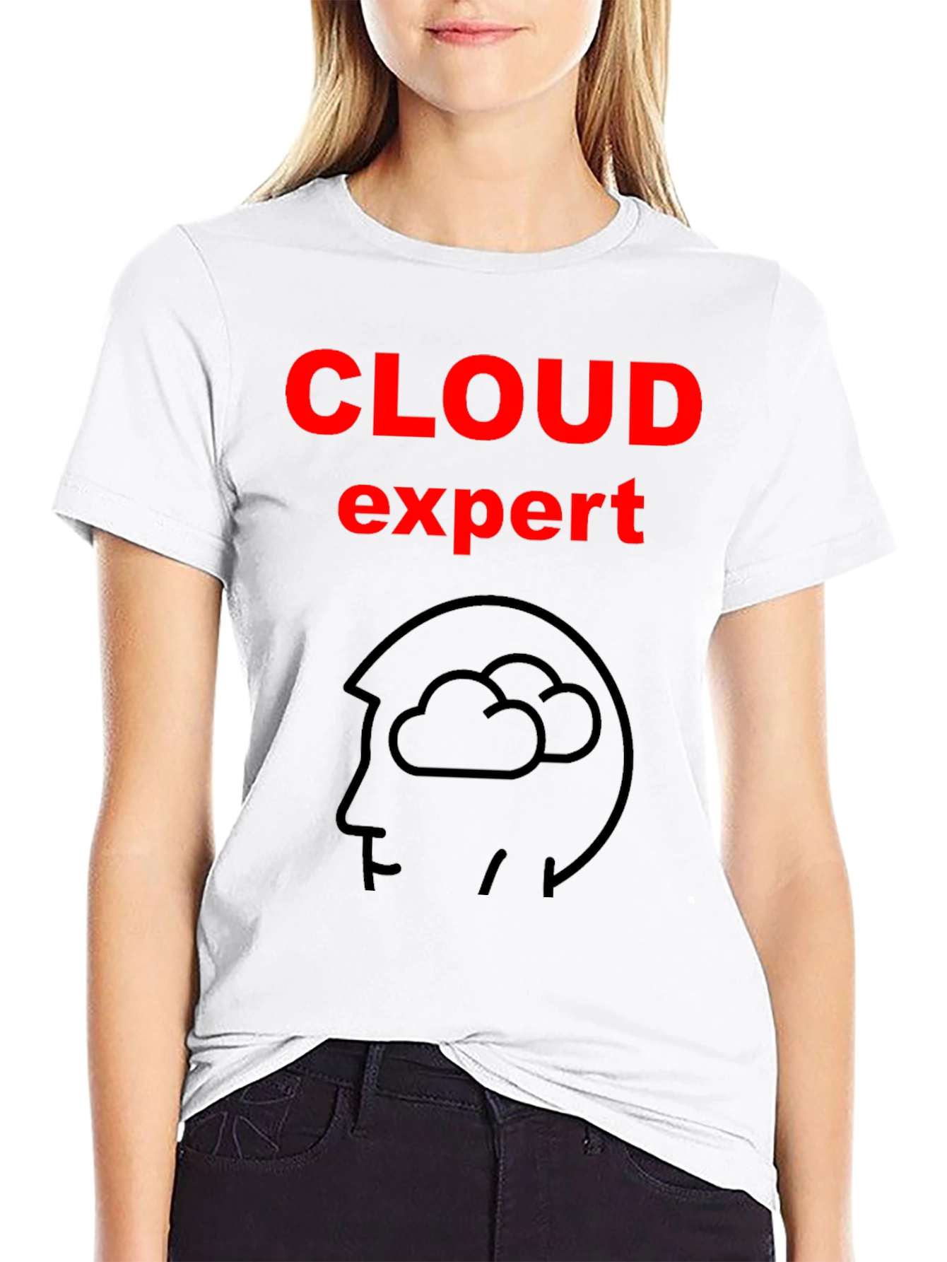 Cloud Expert Graphic Tee - Black Cotton T-Shirt