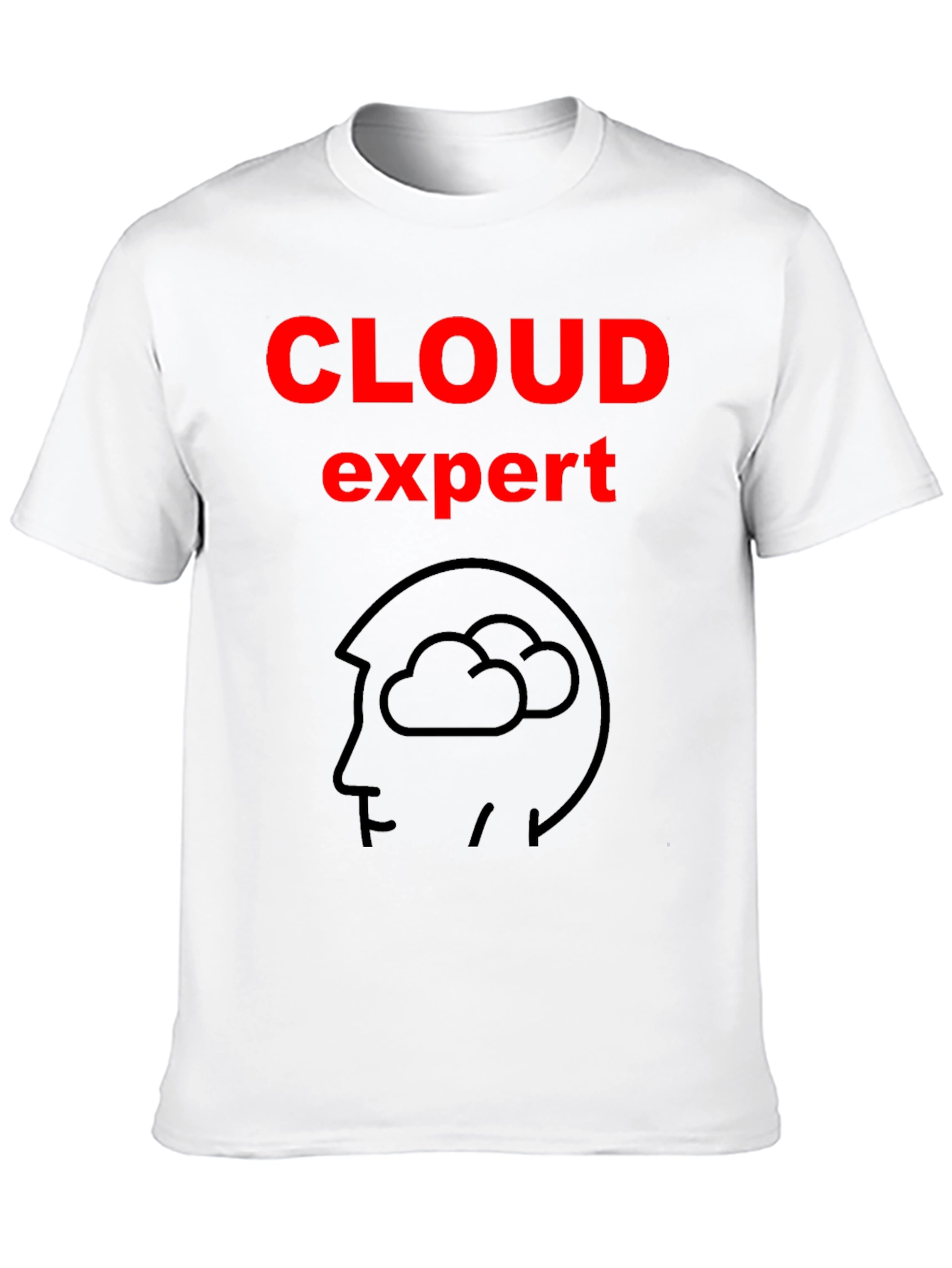 Cloud Expert Graphic Tee - Black Cotton T-Shirt