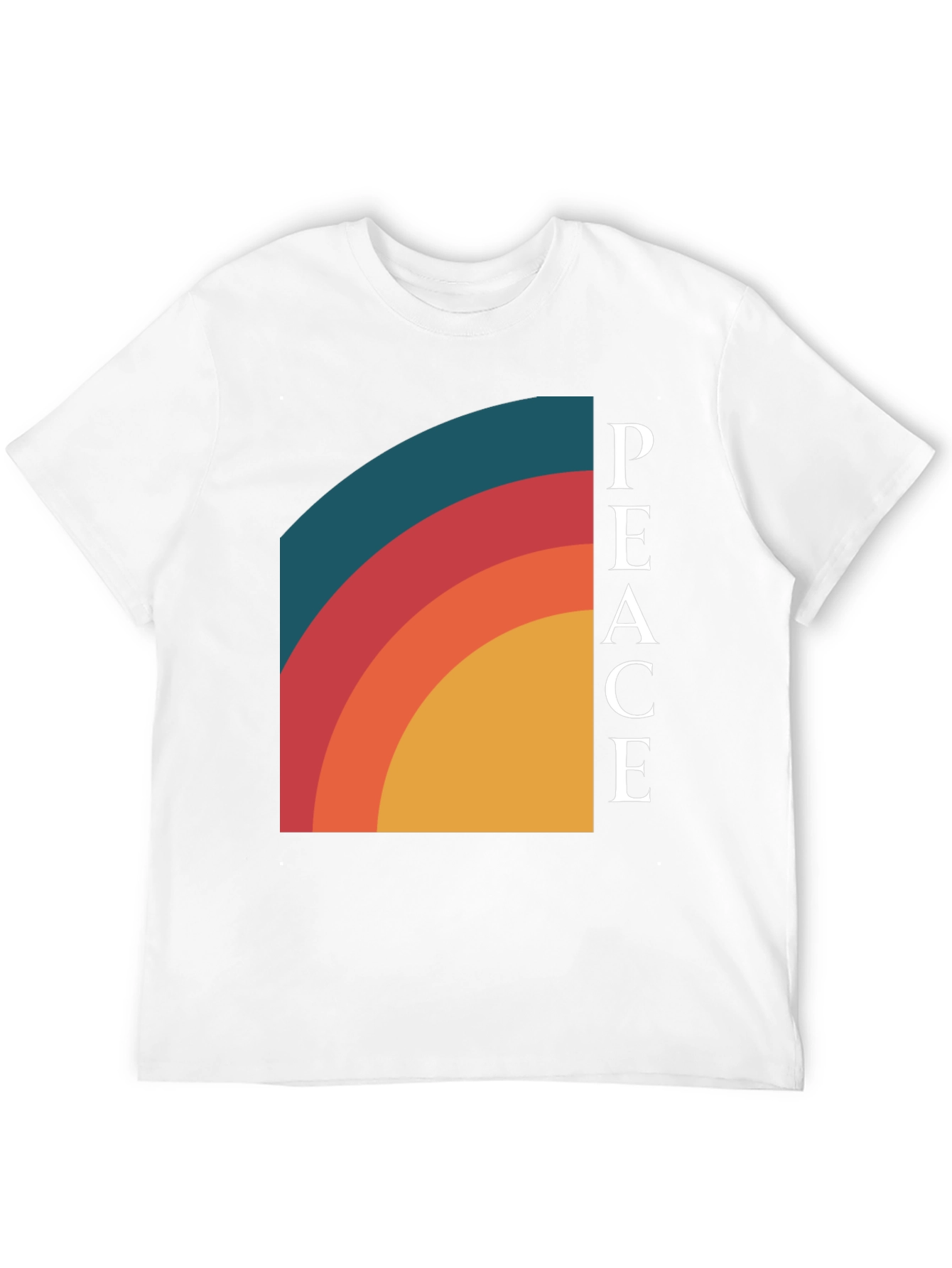 Peace Retro Rainbow Graphic Tee - Classic Fit