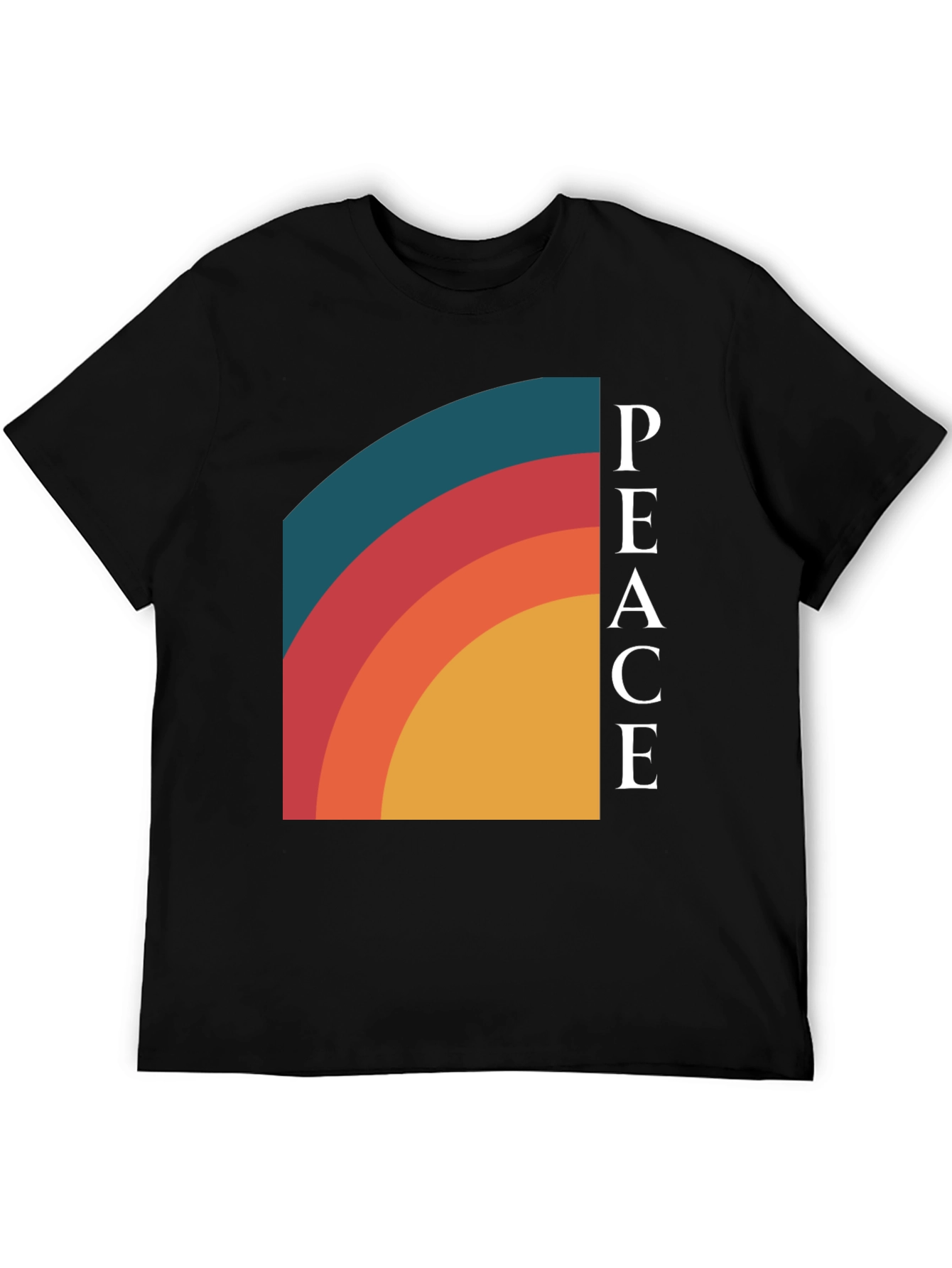 Peace Retro Rainbow Graphic Tee - Classic Fit