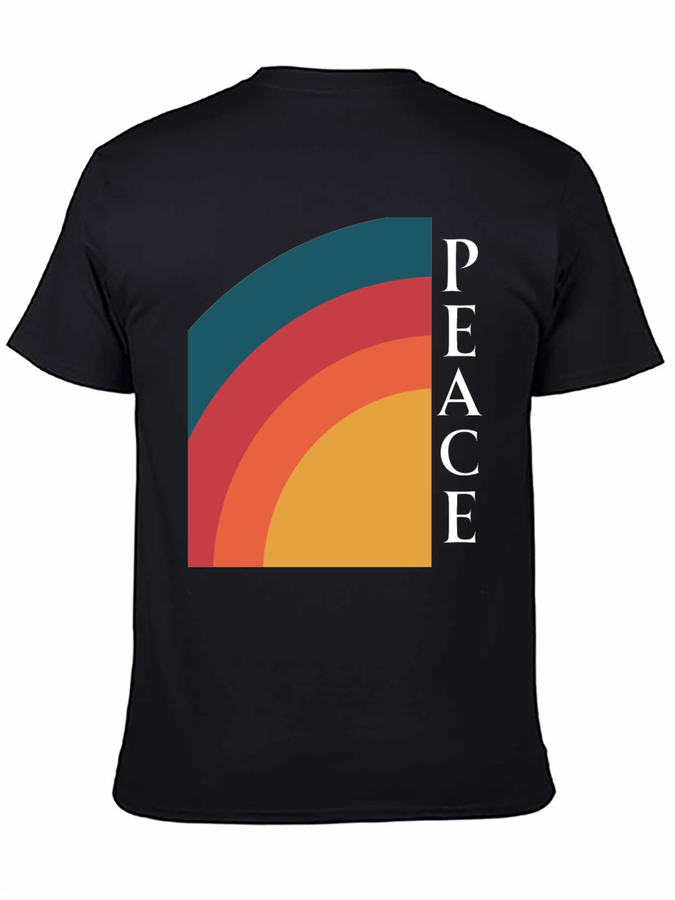 Peace Retro Rainbow Graphic Tee - Classic Fit
