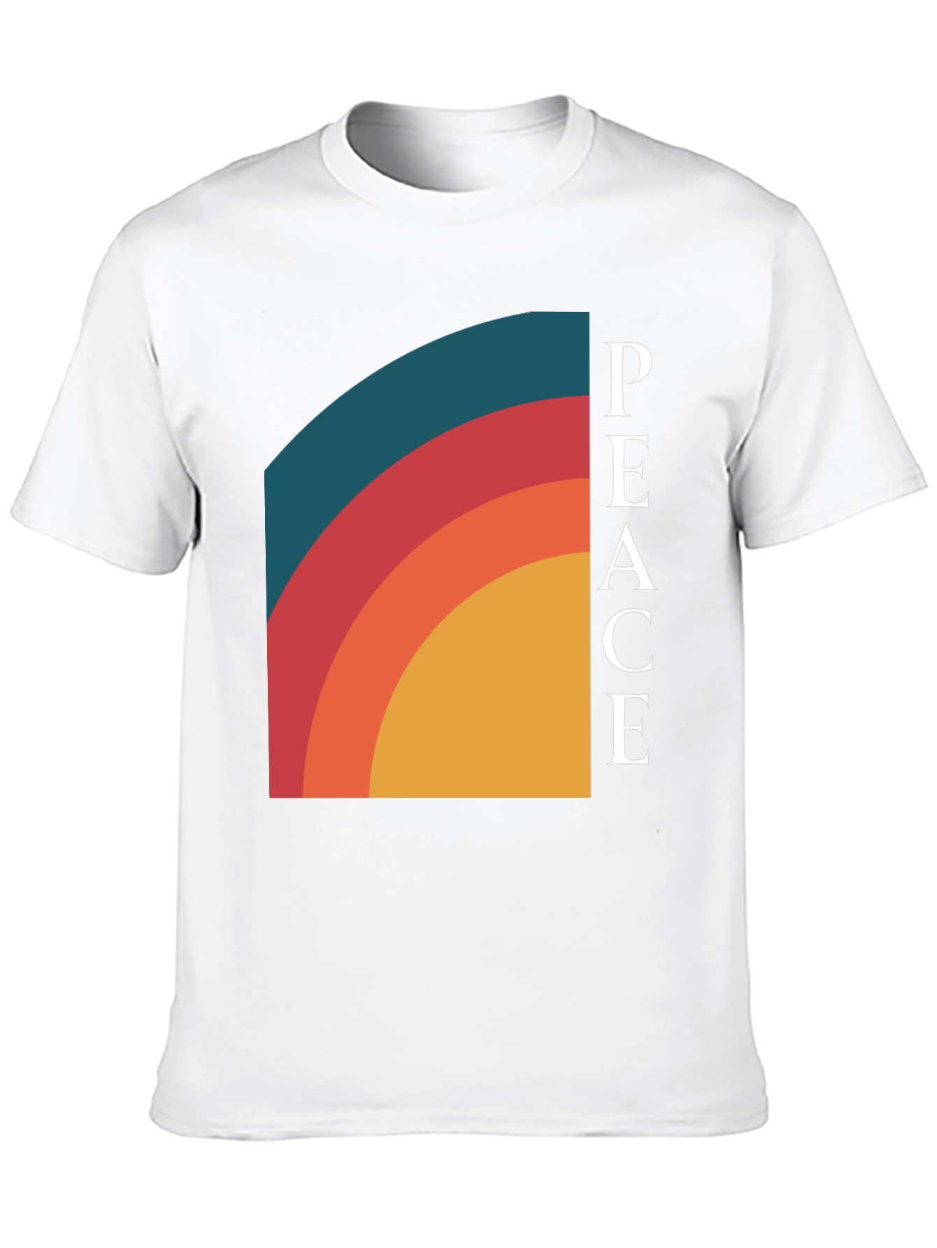 Peace Retro Rainbow Graphic Tee - Classic Fit