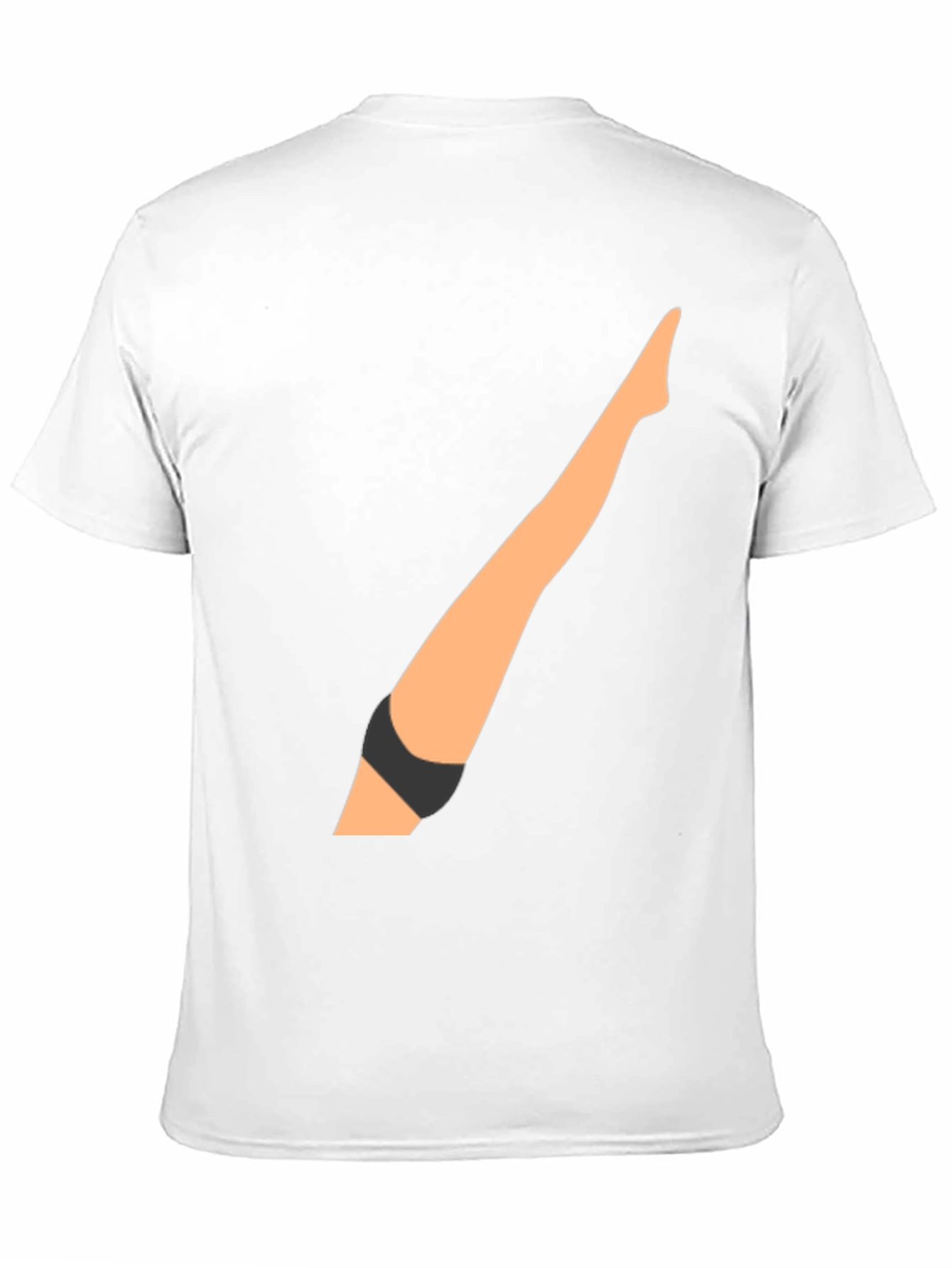 Funny Leg Graphic Black T-Shirt