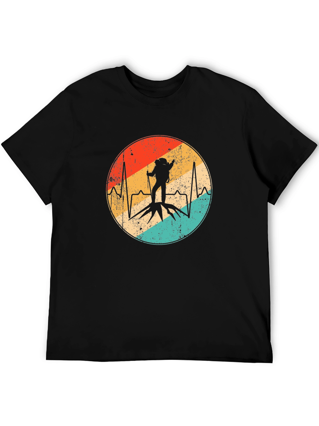 Hiking Heartbeat Graphic Tee - Adventure Shirt