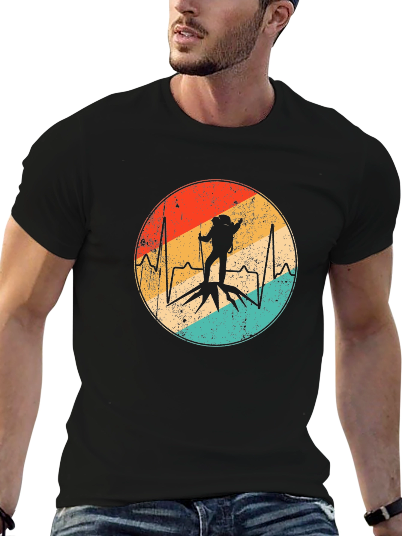 Hiking Heartbeat Graphic Tee - Adventure Shirt