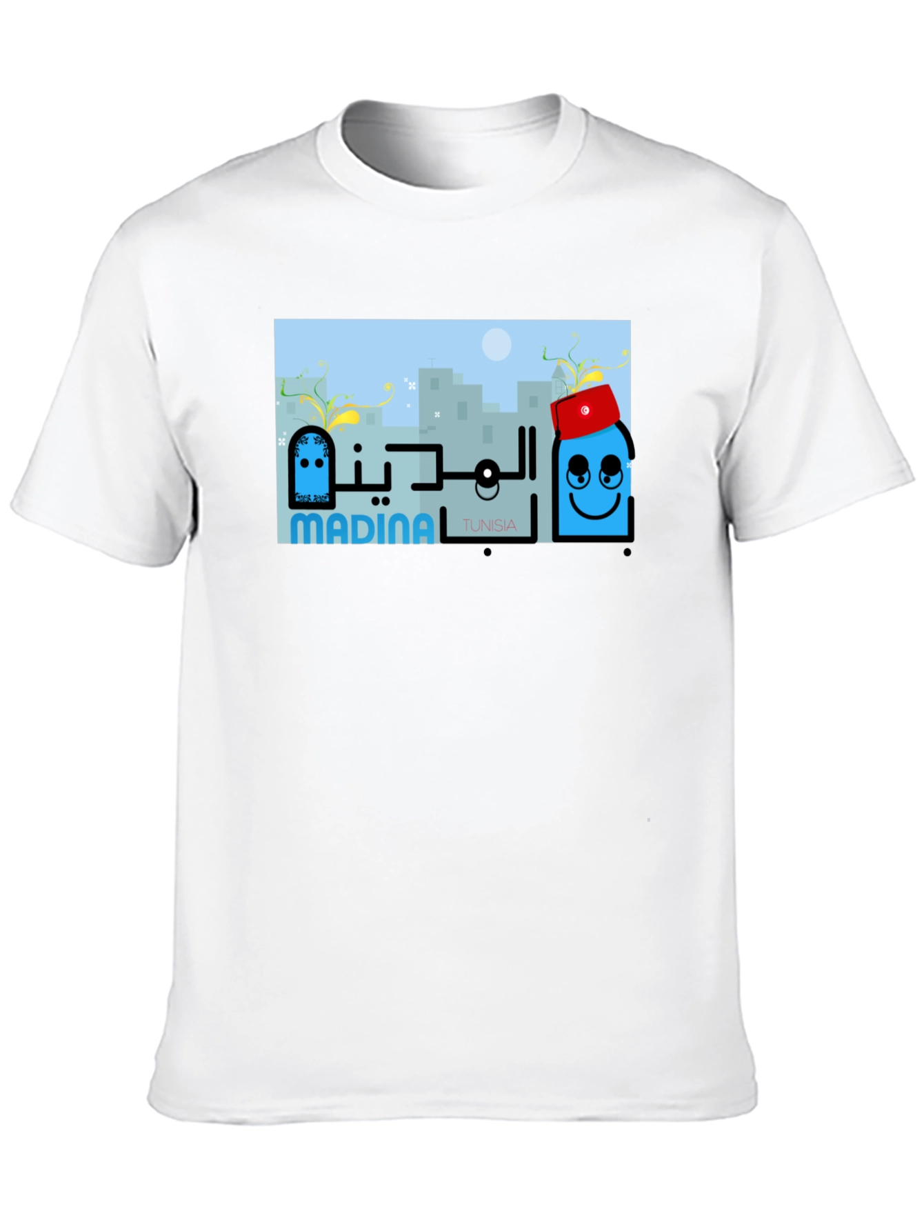 Madina Tunisia Graphic Tee - Cityscape T-Shirt